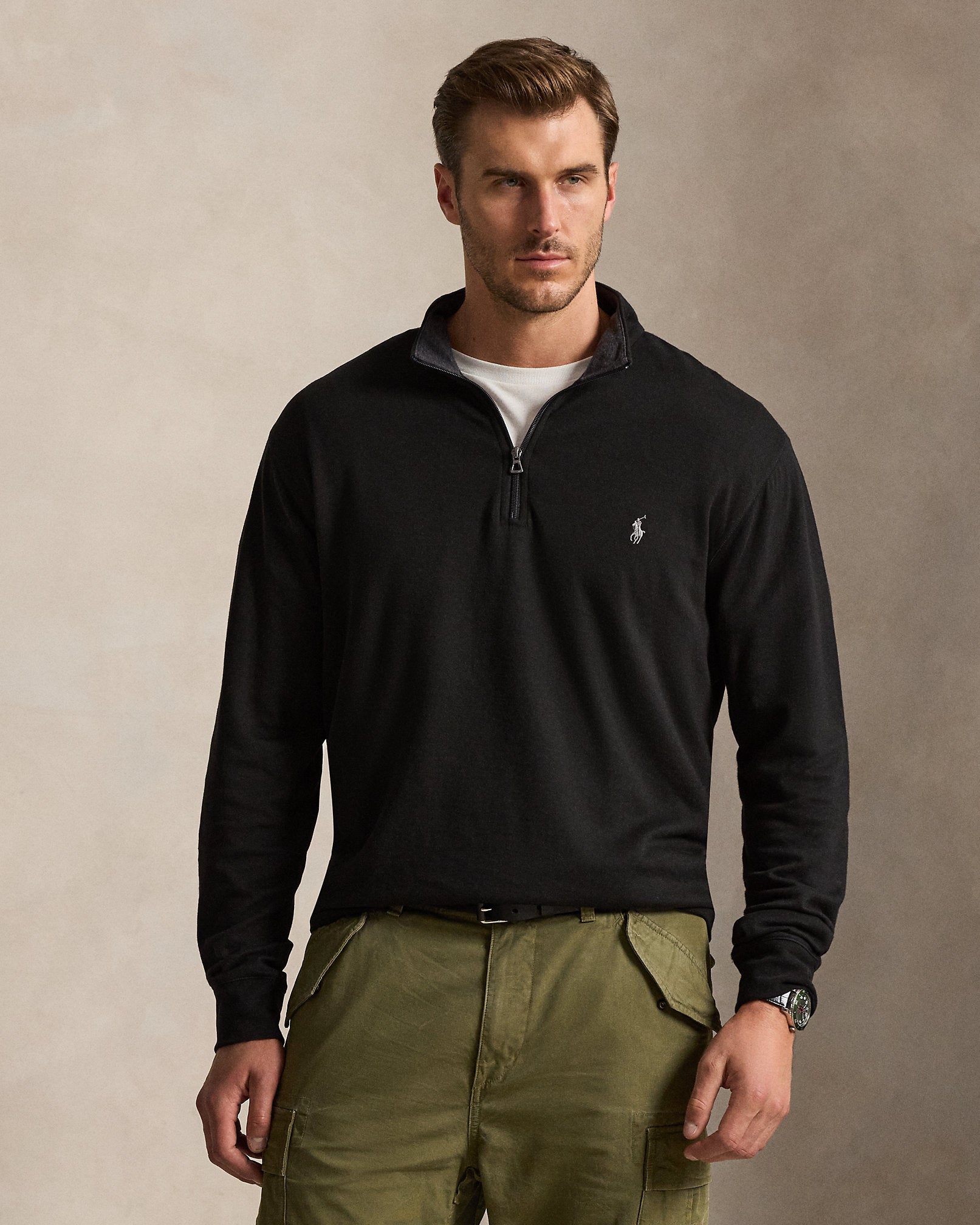 Ralph Lauren Luxury Jersey QuarterZip Pullover