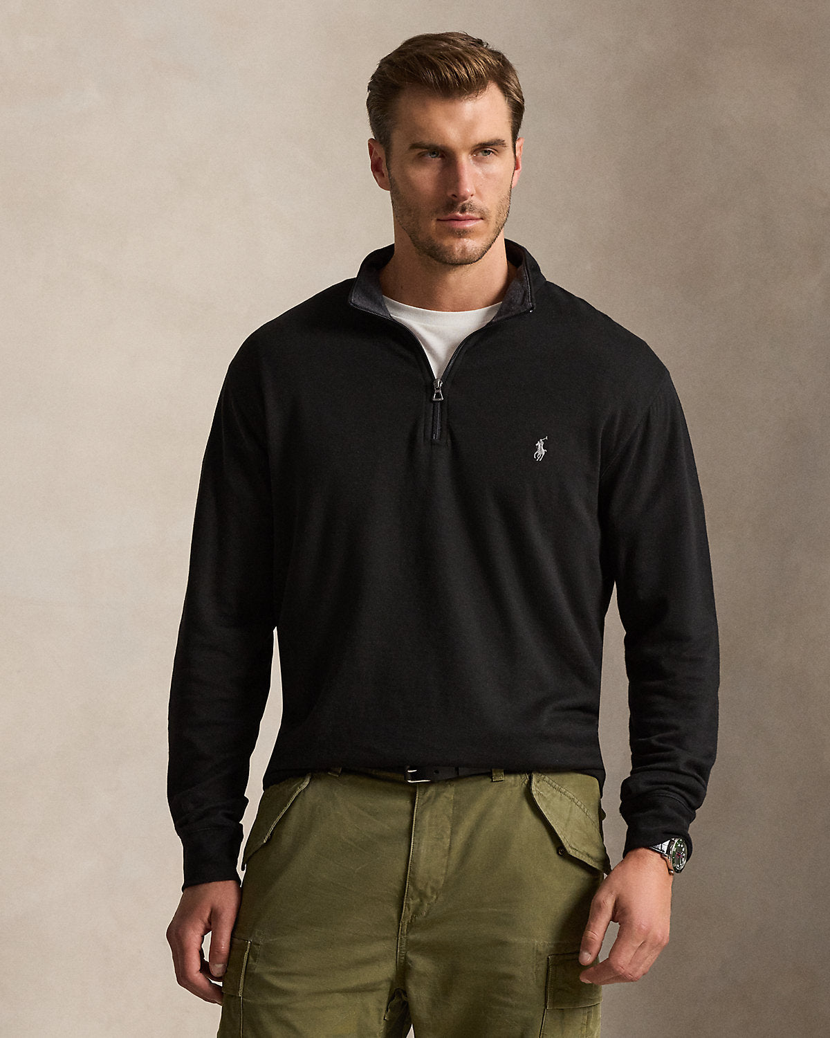 Ralph Lauren Luxury Jersey QuarterZip Pullover