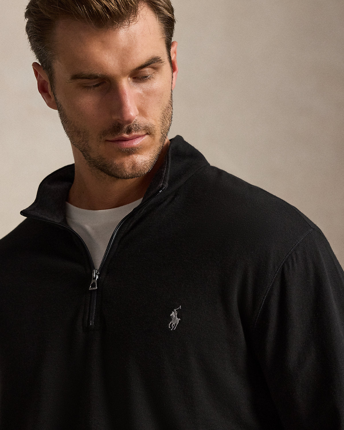 Ralph Lauren Luxury Jersey QuarterZip Pullover