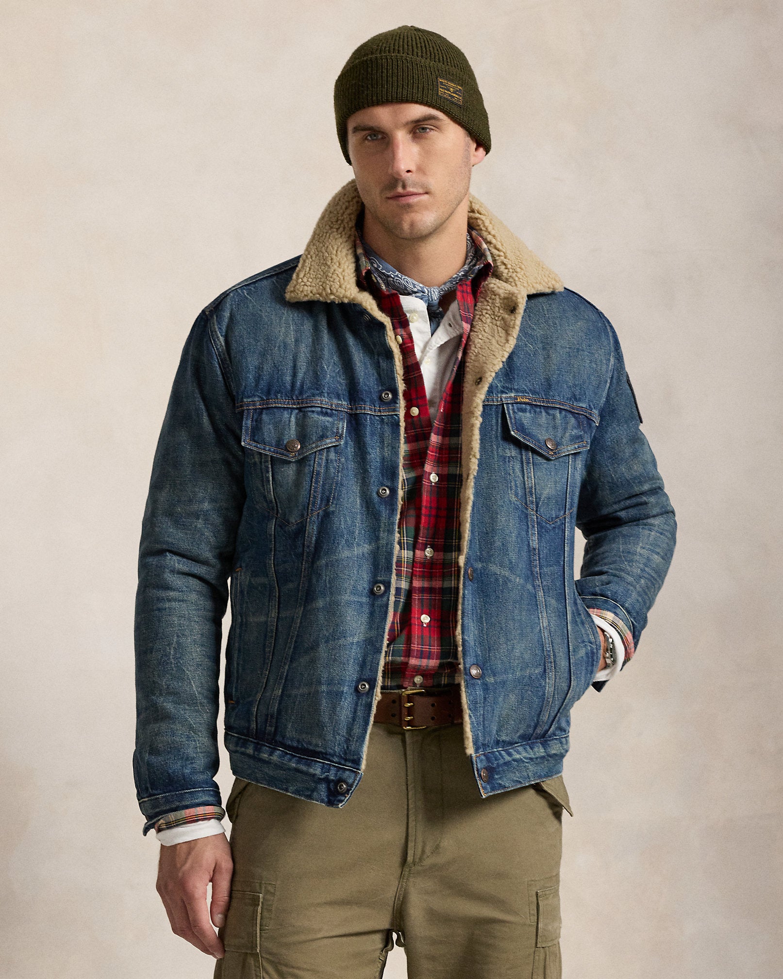 Ralph Lauren FleeceLined Denim Trucker Jacket