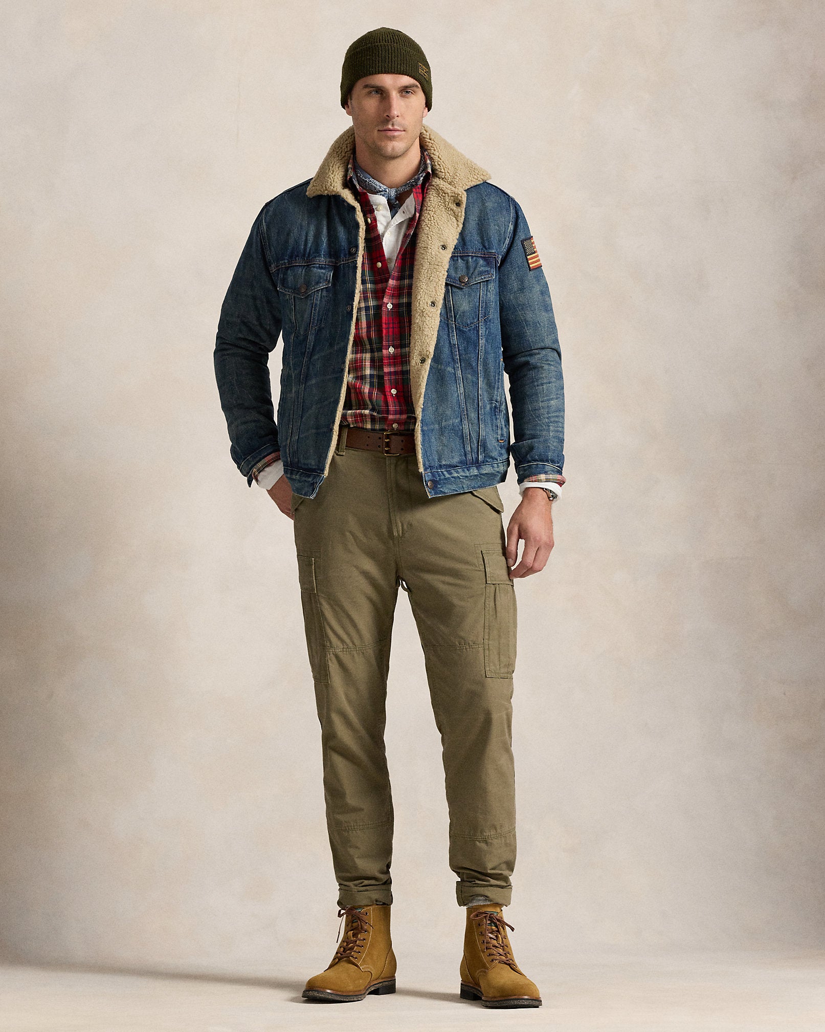 Ralph Lauren FleeceLined Denim Trucker Jacket