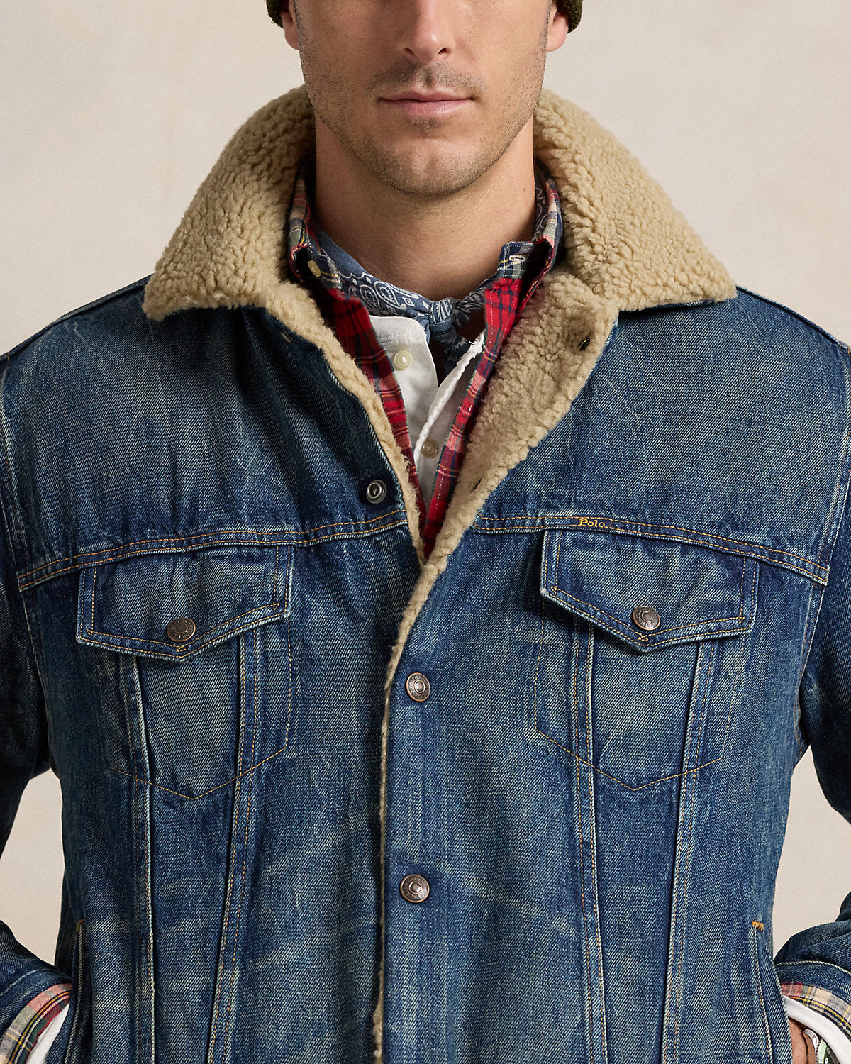 Ralph Lauren FleeceLined Denim Trucker Jacket
