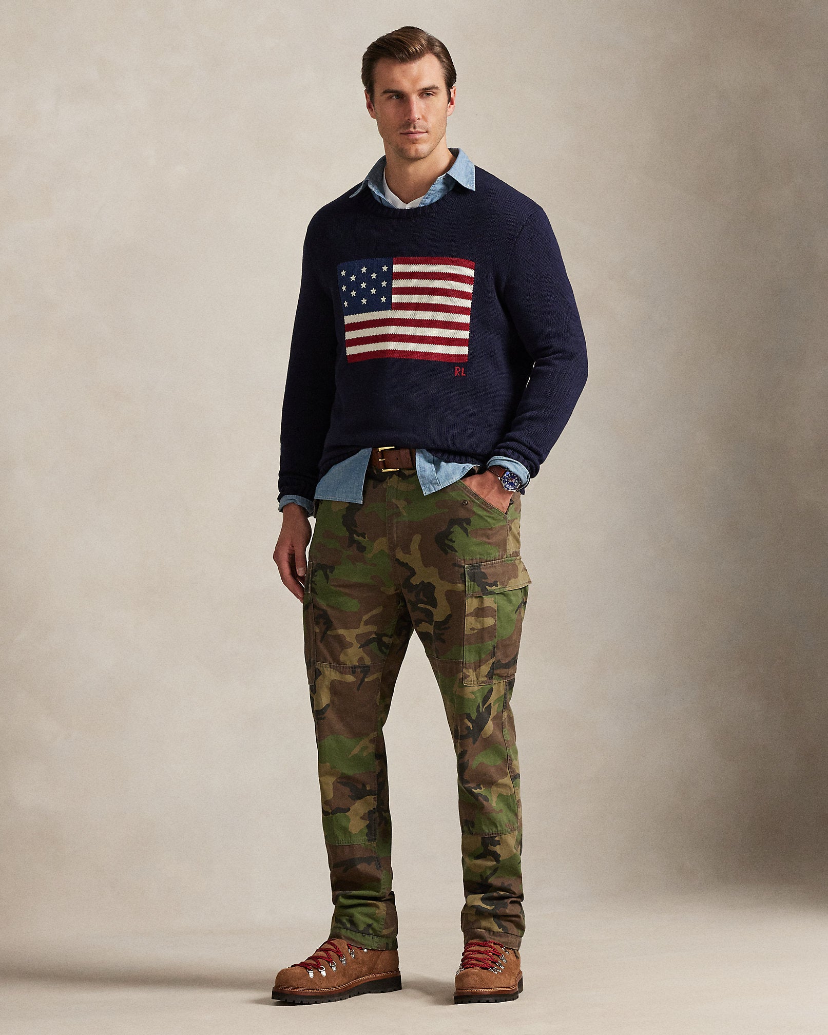Ralph Lauren Classic Fit Camo Canvas Cargo Pant