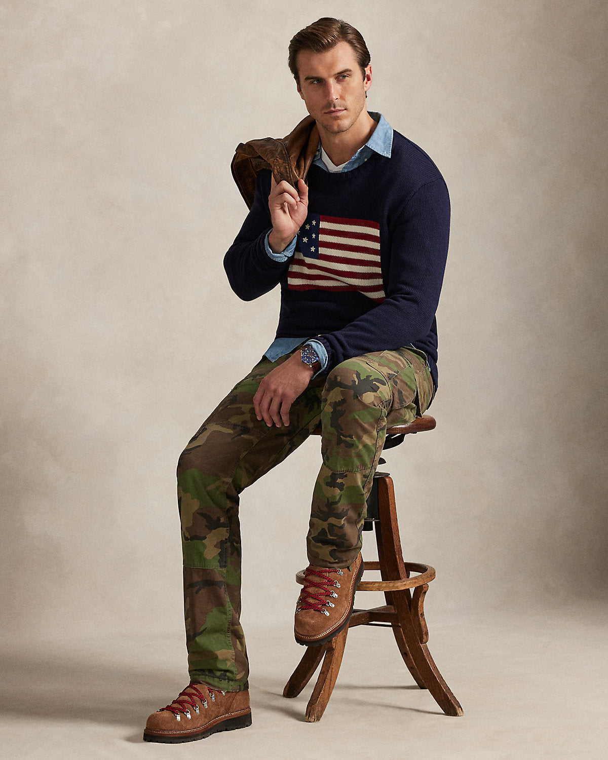 Ralph Lauren Classic Fit Camo Canvas Cargo Pant
