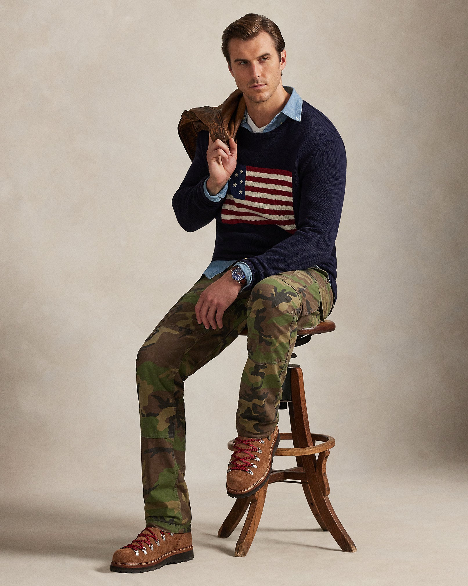 Ralph Lauren Classic Fit Camo Canvas Cargo Pant