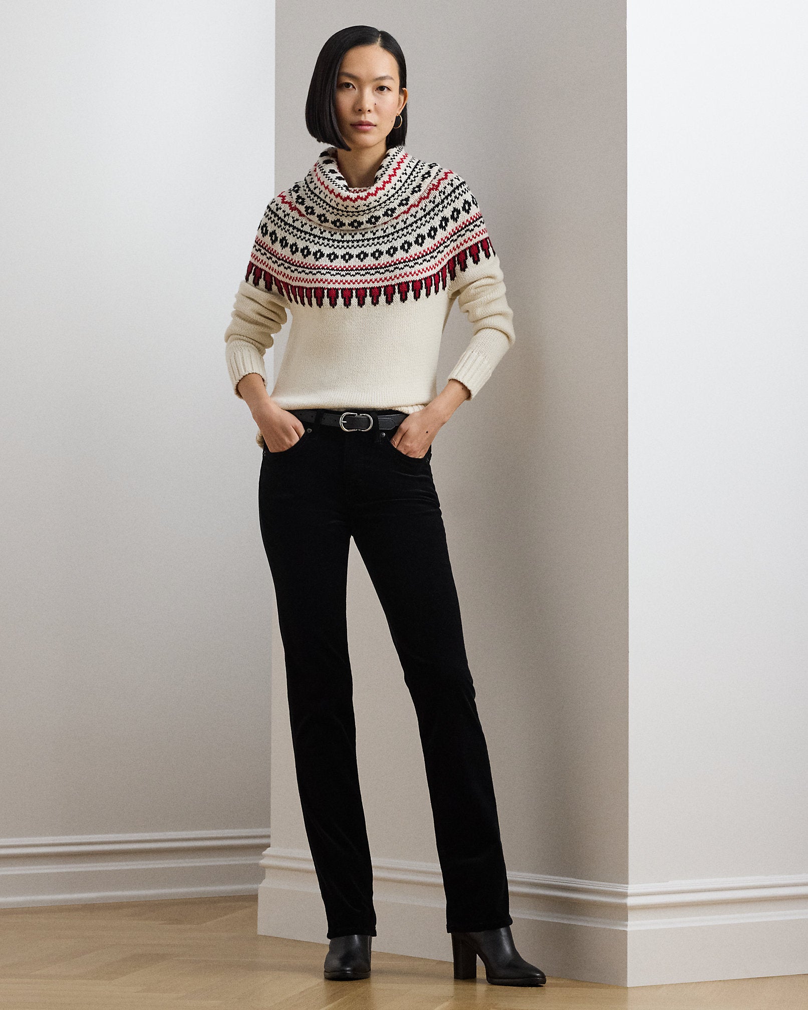 Ralph Lauren Stretch Corduroy MidRise Straight Pant