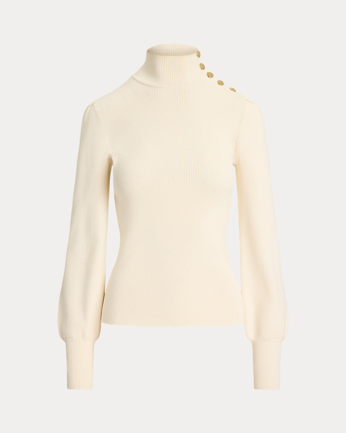 Ralph Lauren ButtonTrim Mockneck Sweater