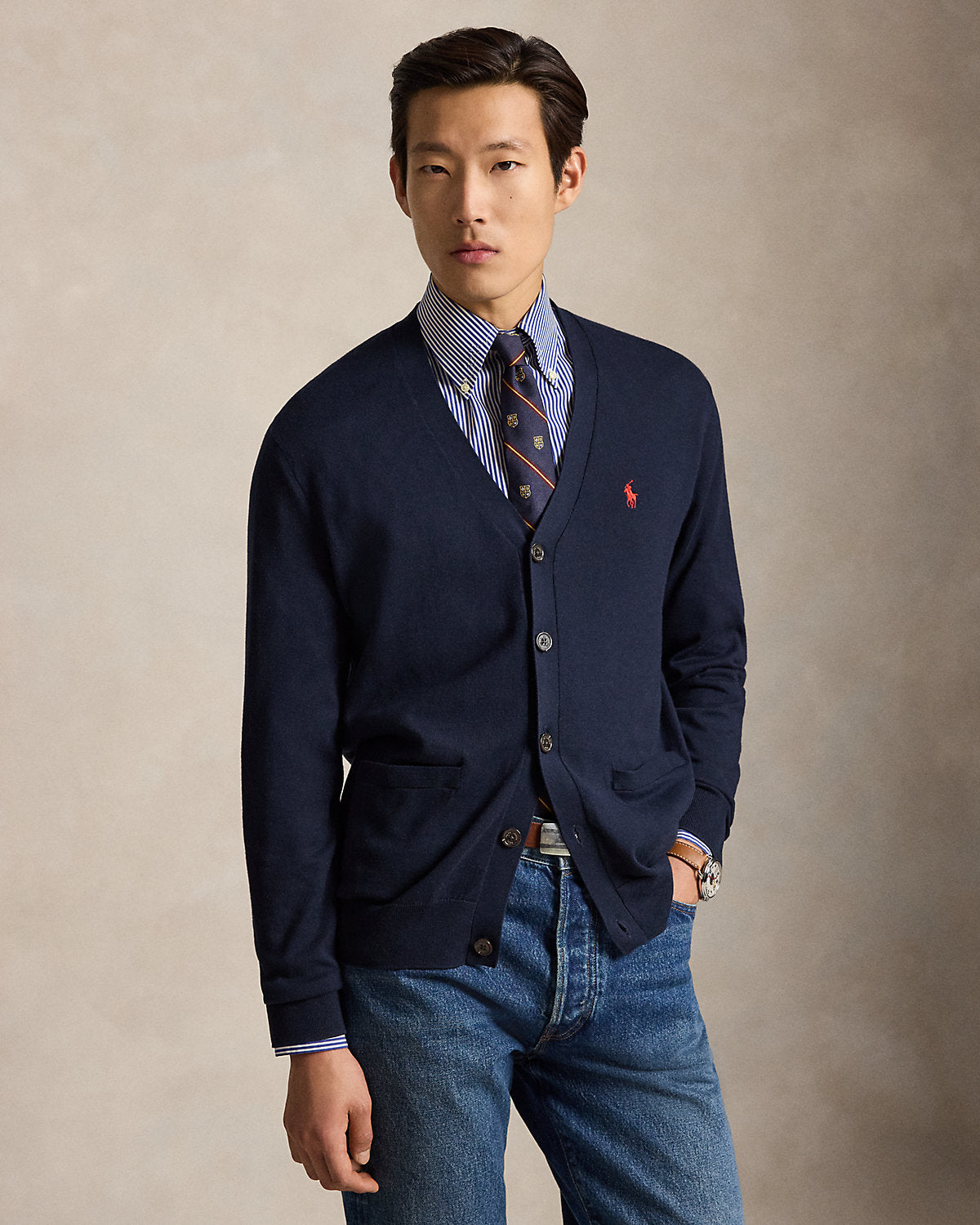 Ralph Lauren Cotton VNeck Cardigan