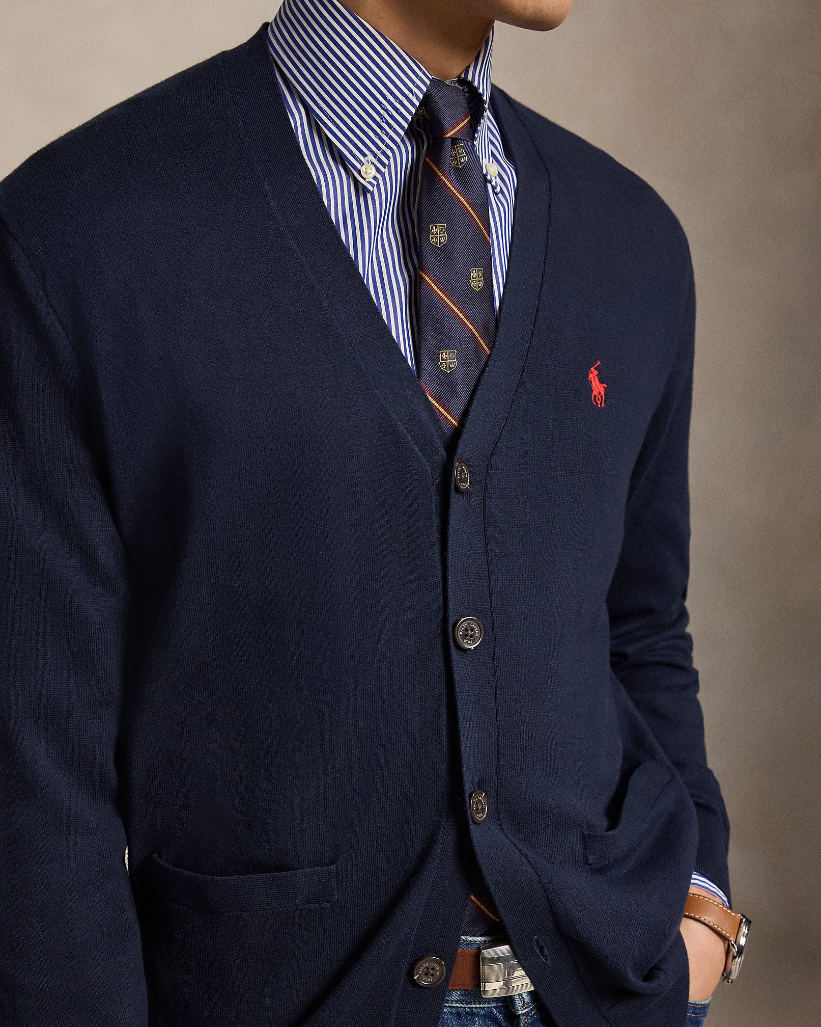 Ralph Lauren Cotton VNeck Cardigan