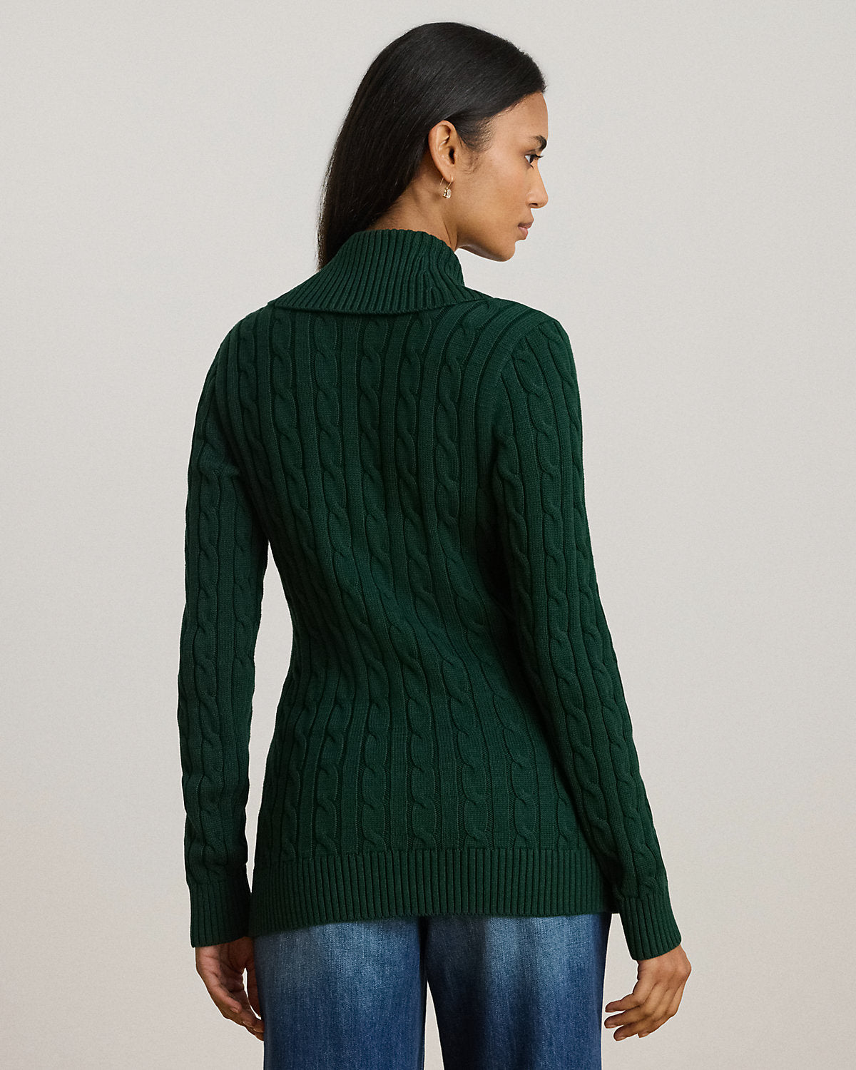Ralph Lauren BuckleTrim Cotton Sweater