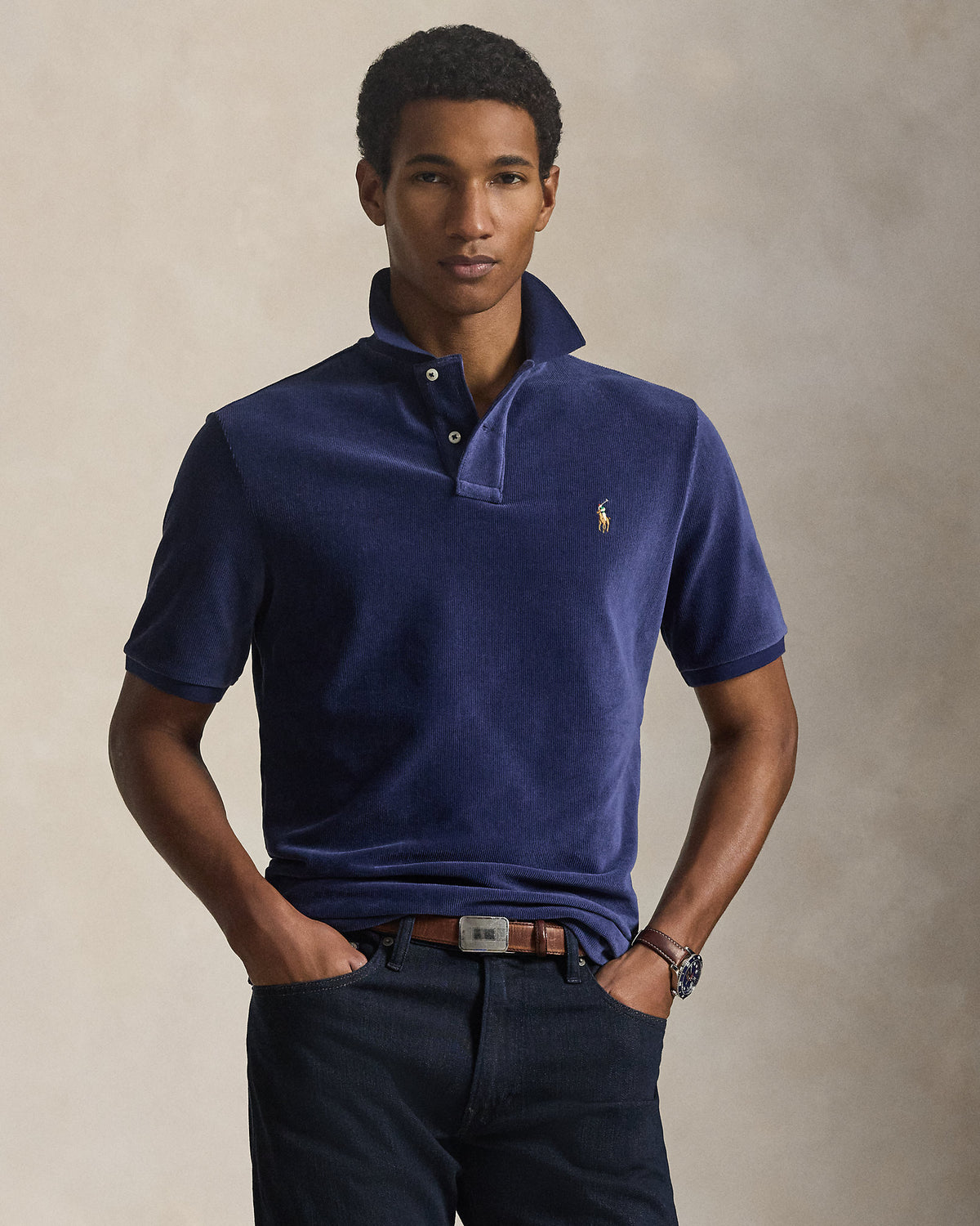 Ralph Lauren Classic Fit Knit Corduroy Polo Shirt