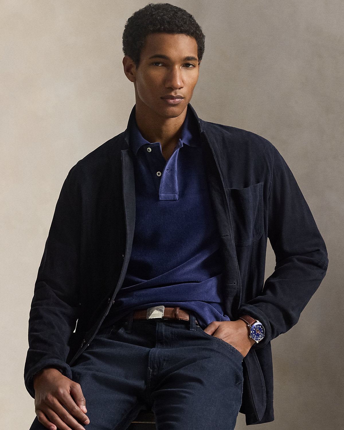 Ralph Lauren Classic Fit Knit Corduroy Polo Shirt