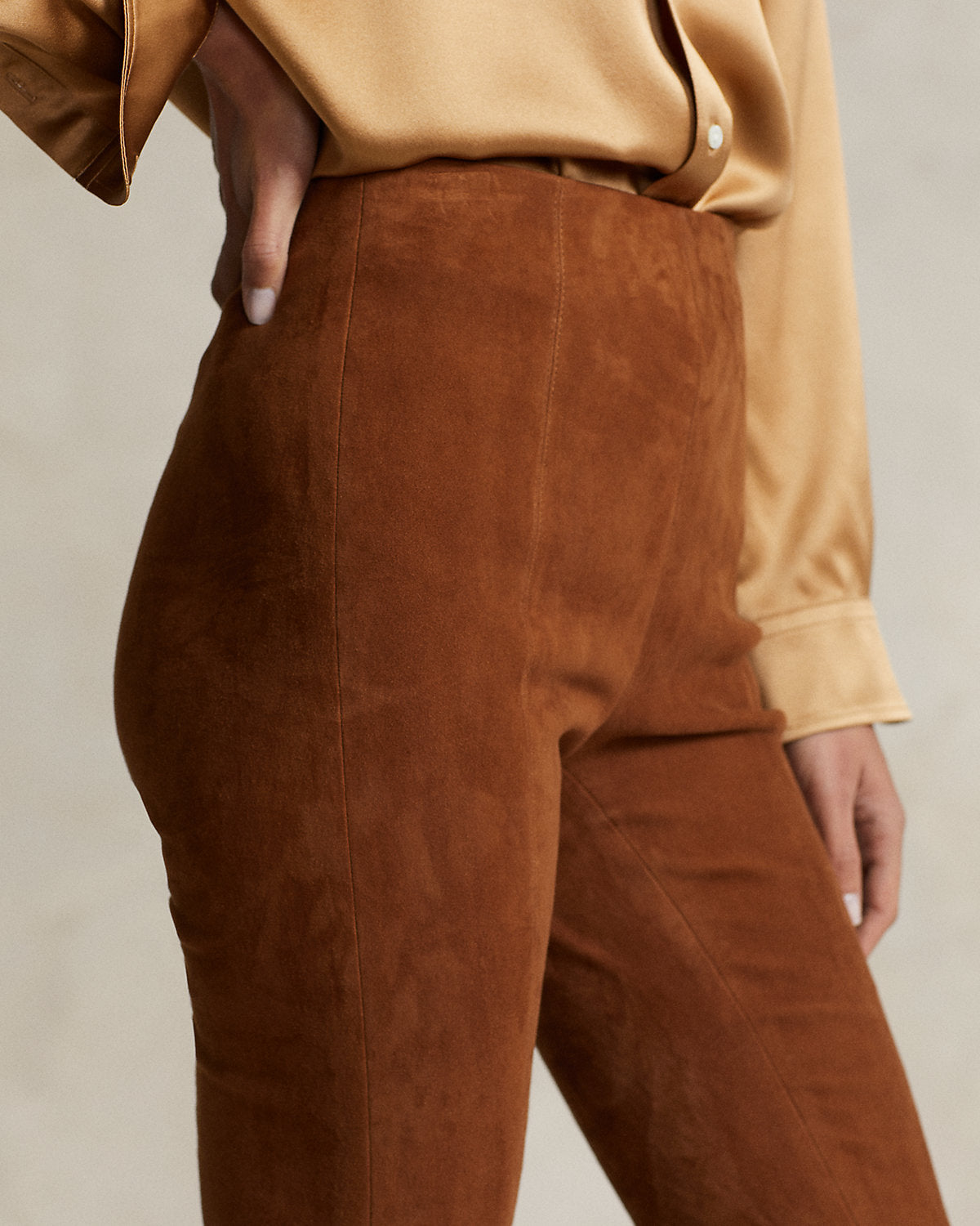 Ralph Lauren Lambskin Suede Pant