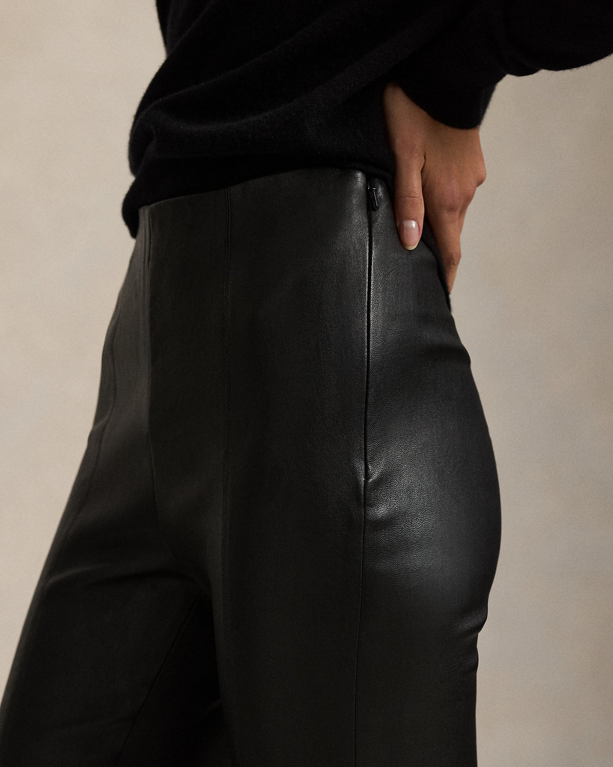 Ralph Lauren The Lambskin SideZip Pant