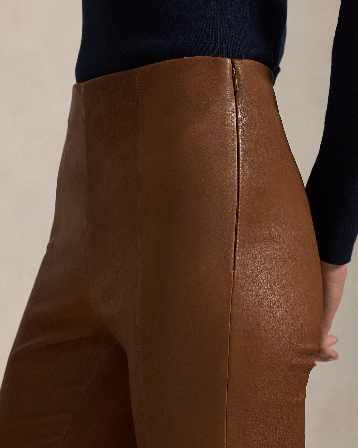 Ralph Lauren The Lambskin SideZip Pant