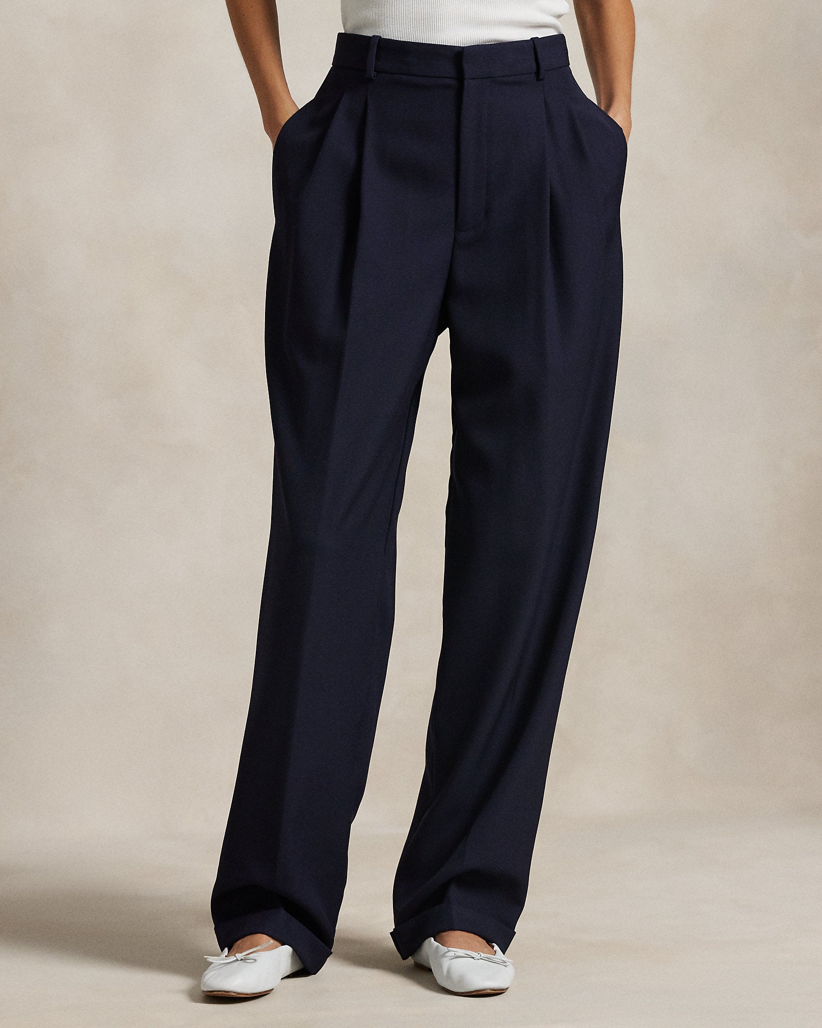 Ralph Lauren Wool Tuxedo Bacall Pant