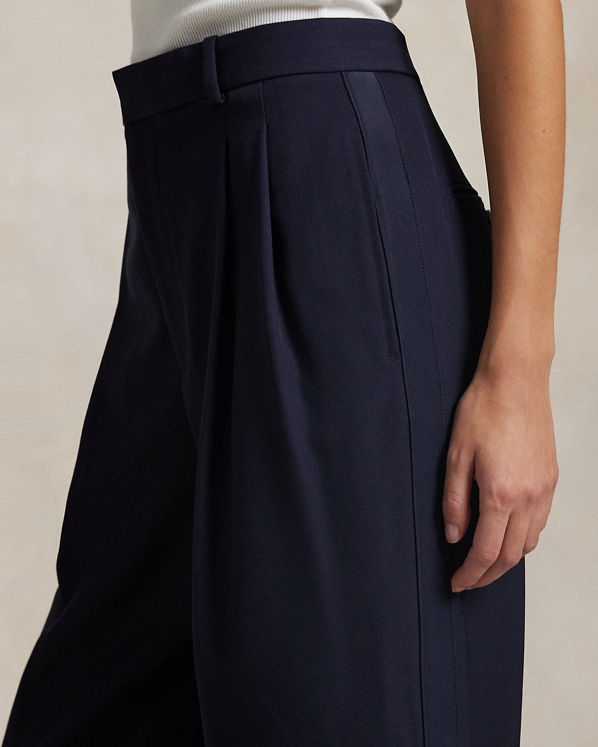Ralph Lauren Wool Tuxedo Bacall Pant