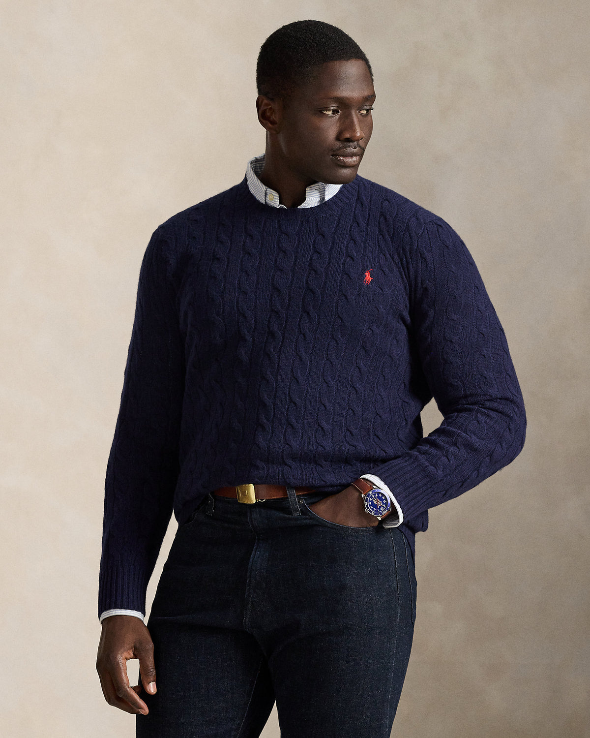 Ralph Lauren CableKnit WoolCashmere Sweater