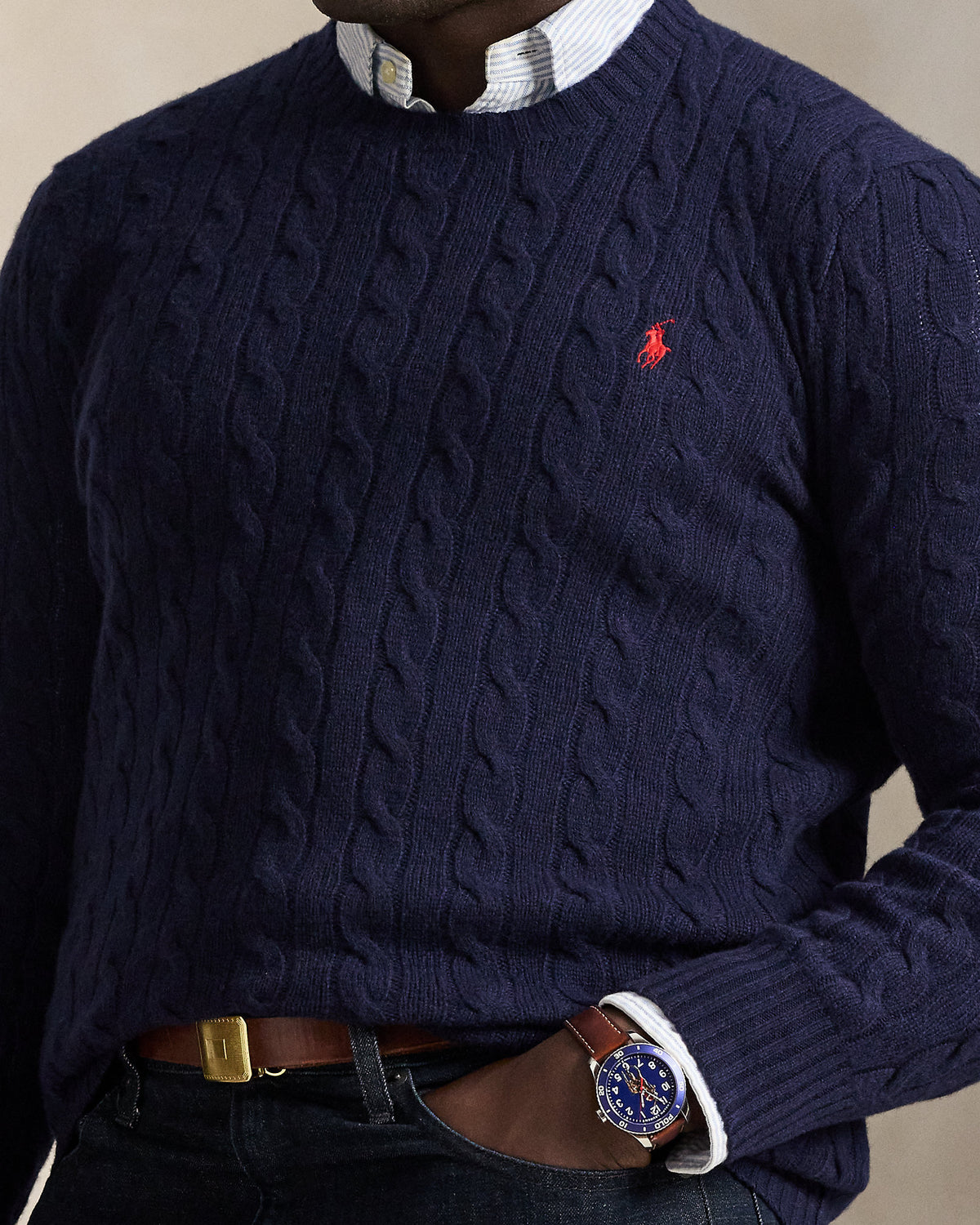 Ralph Lauren CableKnit WoolCashmere Sweater