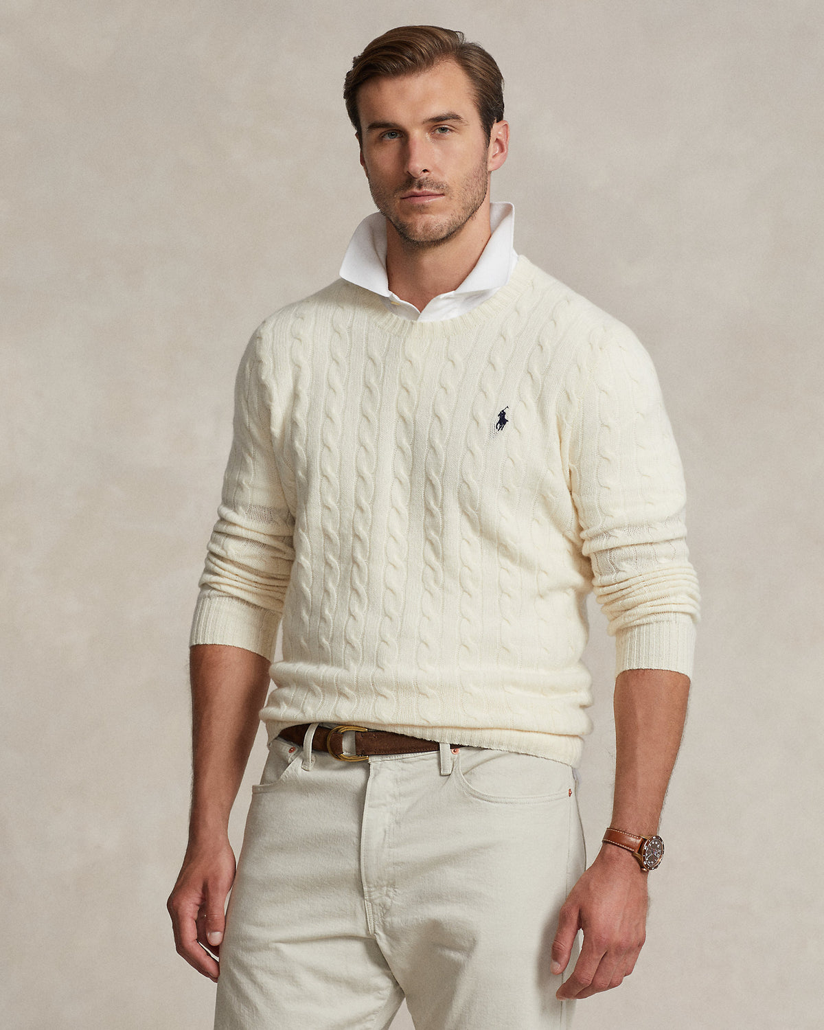 Ralph Lauren CableKnit WoolCashmere Sweater