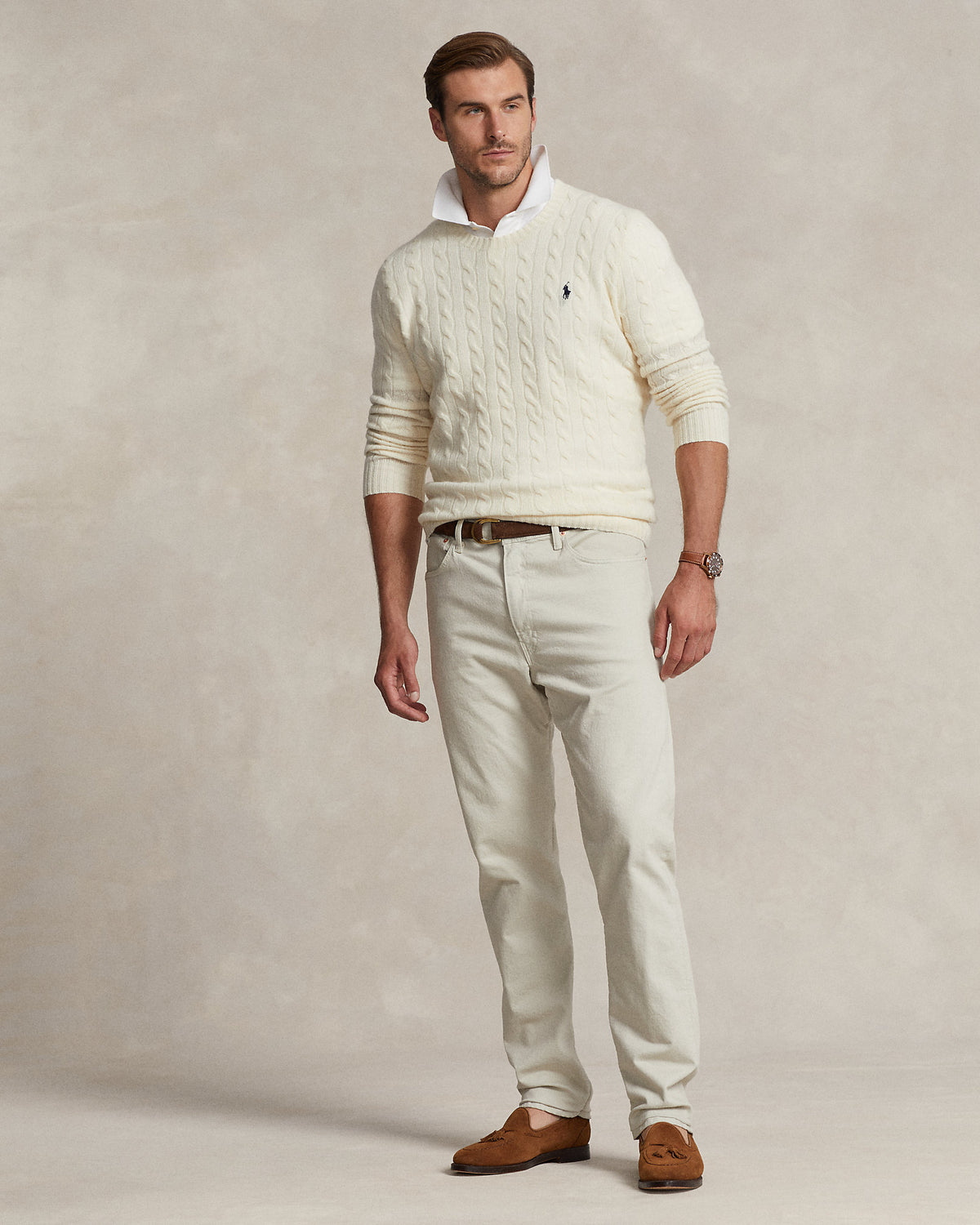 Ralph Lauren CableKnit WoolCashmere Sweater