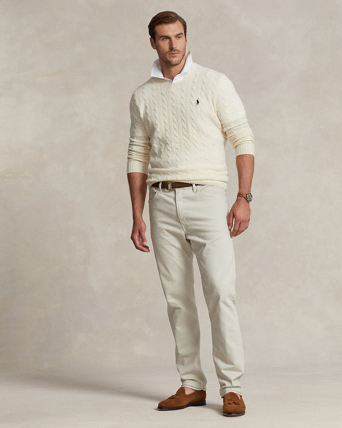 Ralph Lauren CableKnit WoolCashmere Sweater