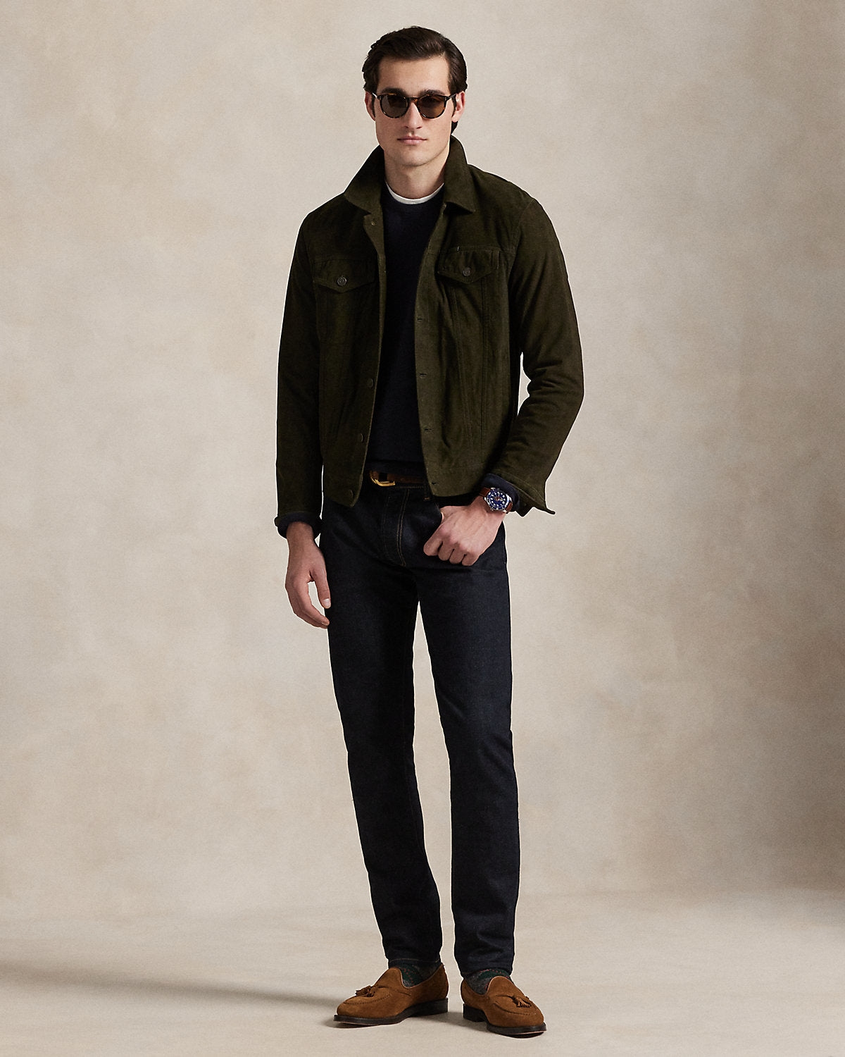 Ralph Lauren MeshKnit Cotton Crewneck Sweater