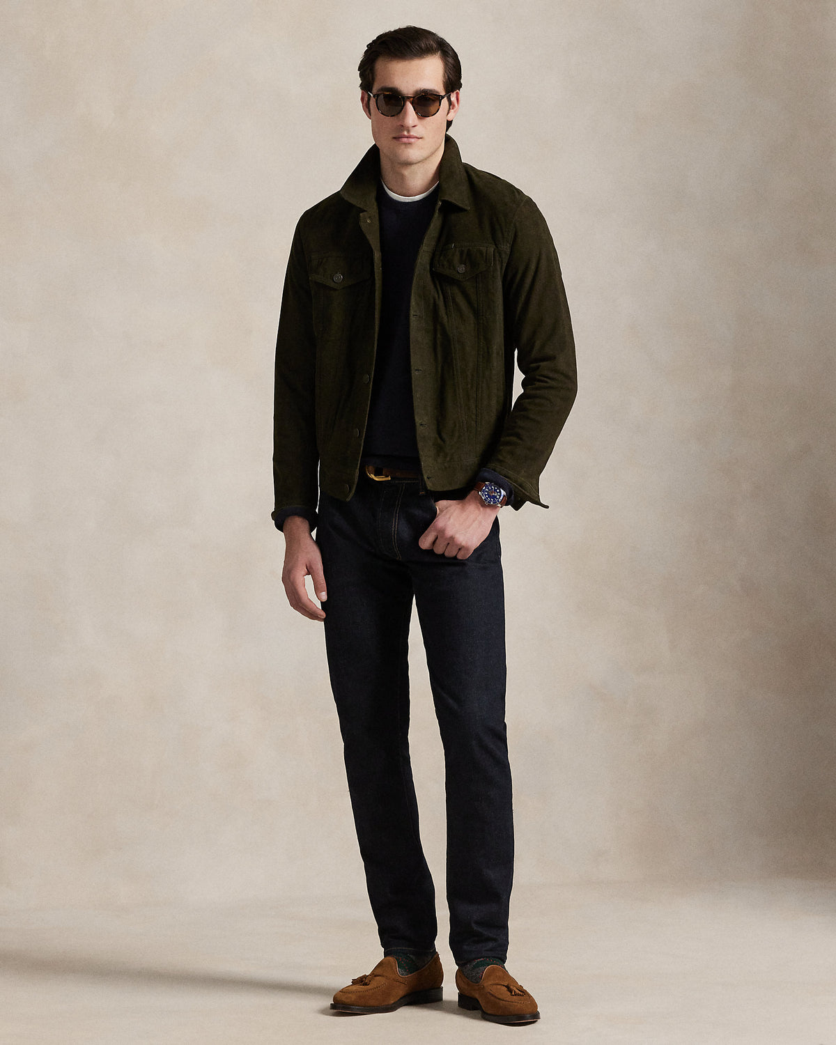 Ralph Lauren MeshKnit Cotton Crewneck Sweater