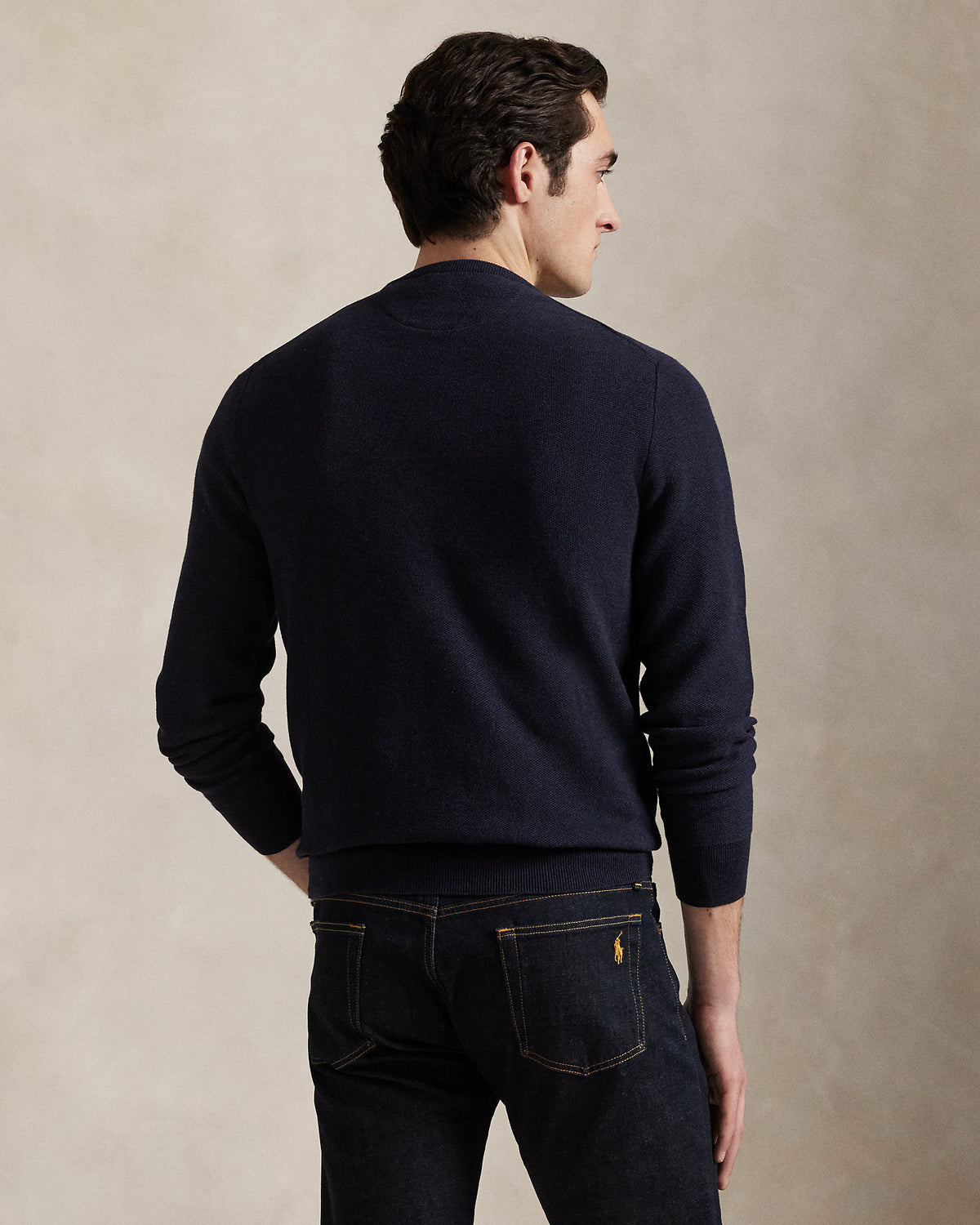 Ralph Lauren MeshKnit Cotton Crewneck Sweater
