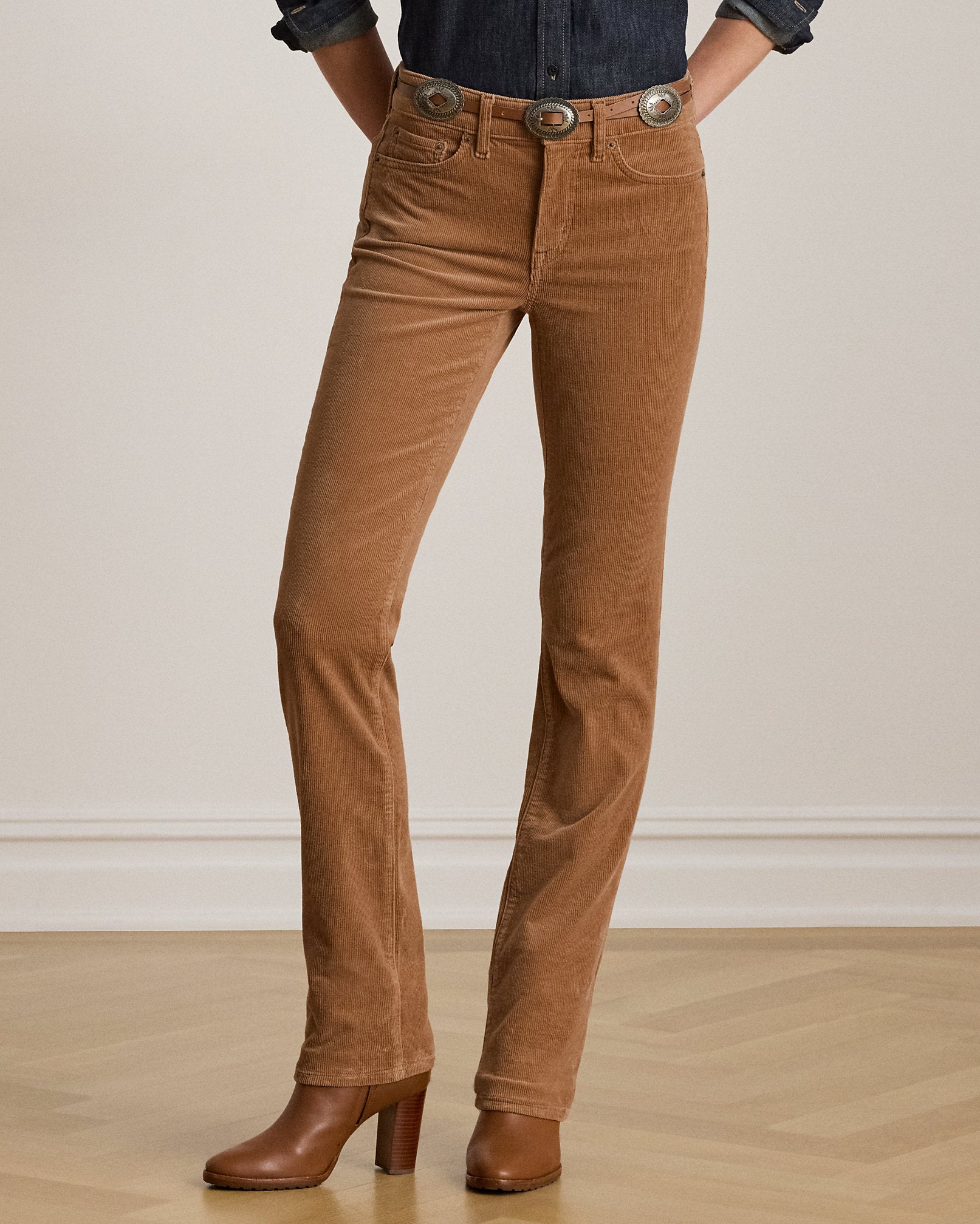 Ralph Lauren Stretch Corduroy MidRise Straight Pant