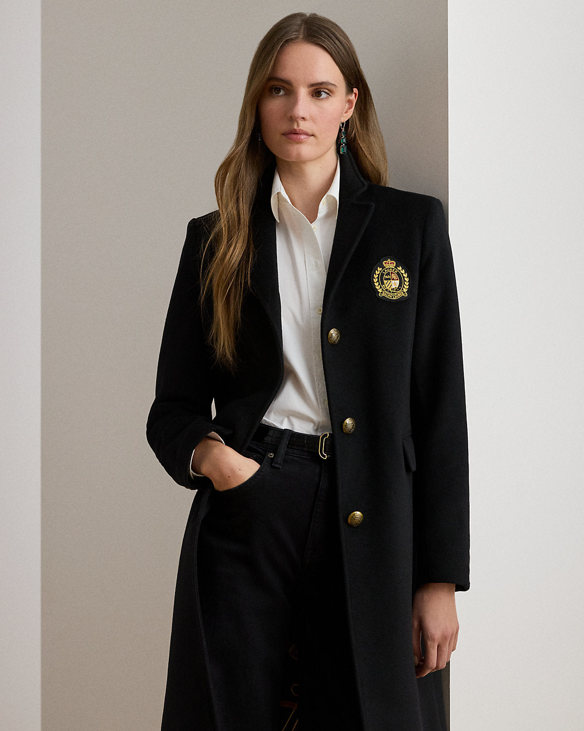 Ralph Lauren CrestPatch WoolBlend Coat