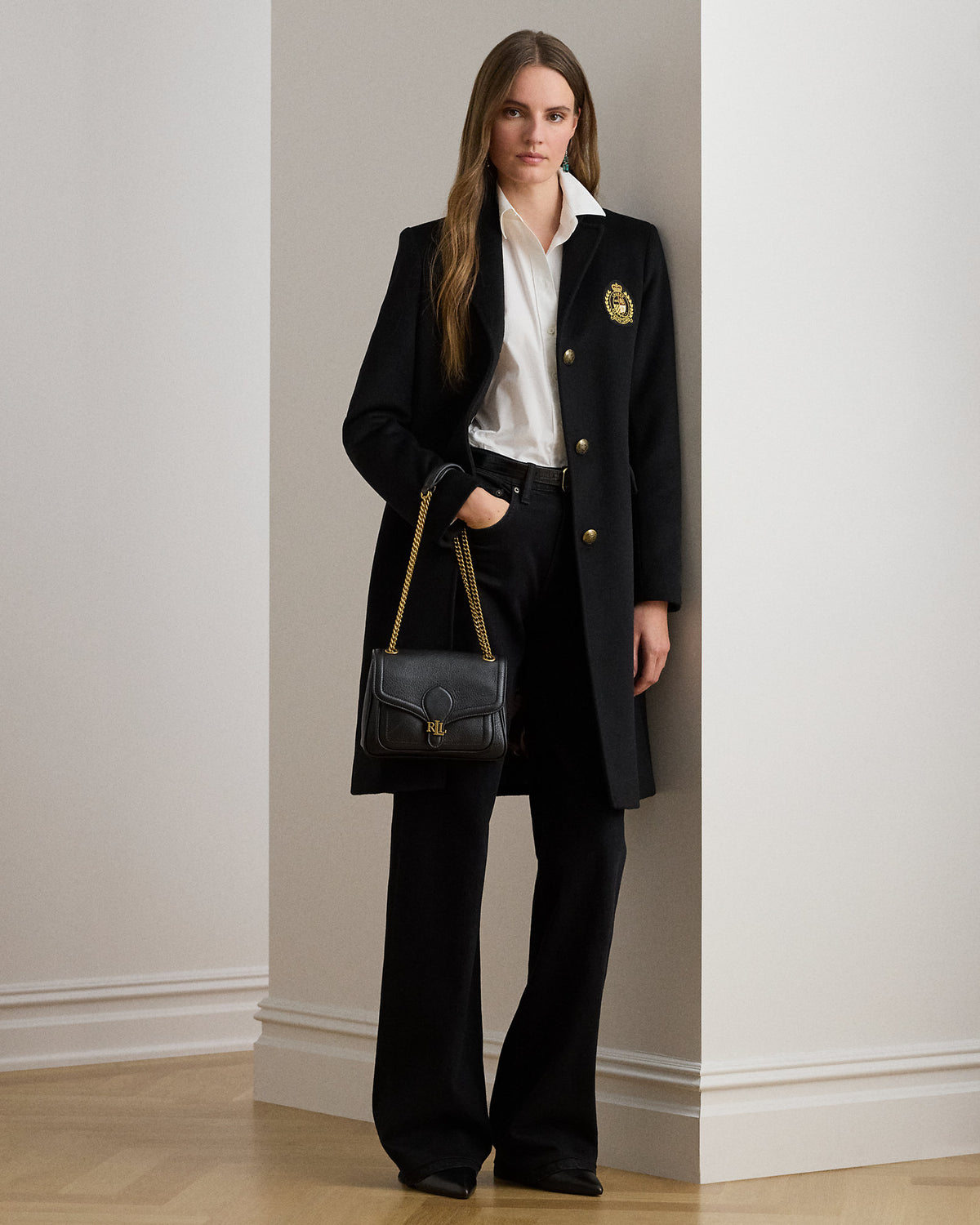 Ralph Lauren CrestPatch WoolBlend Coat