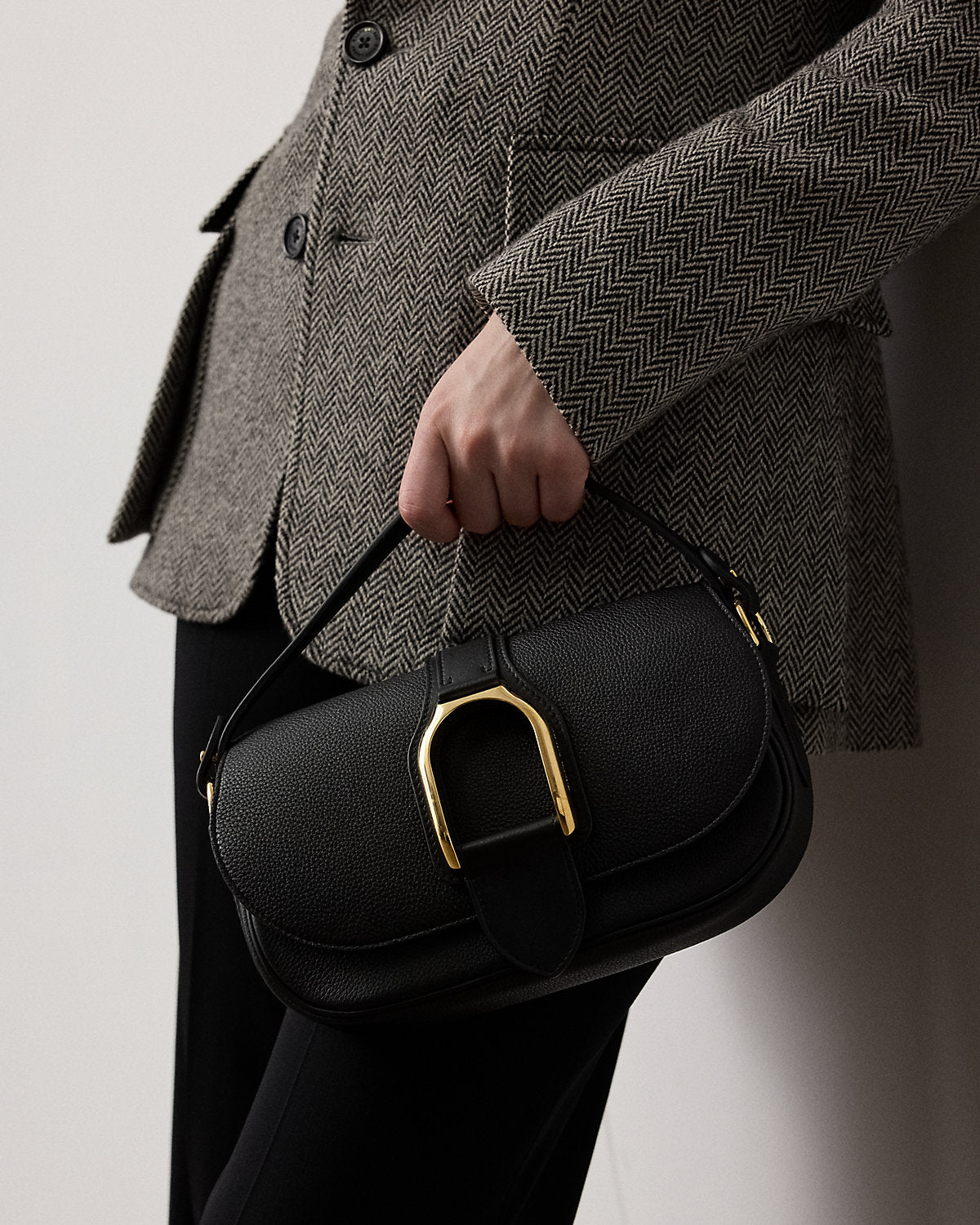 Ralph Lauren Welington Calfskin Shoulder Bag