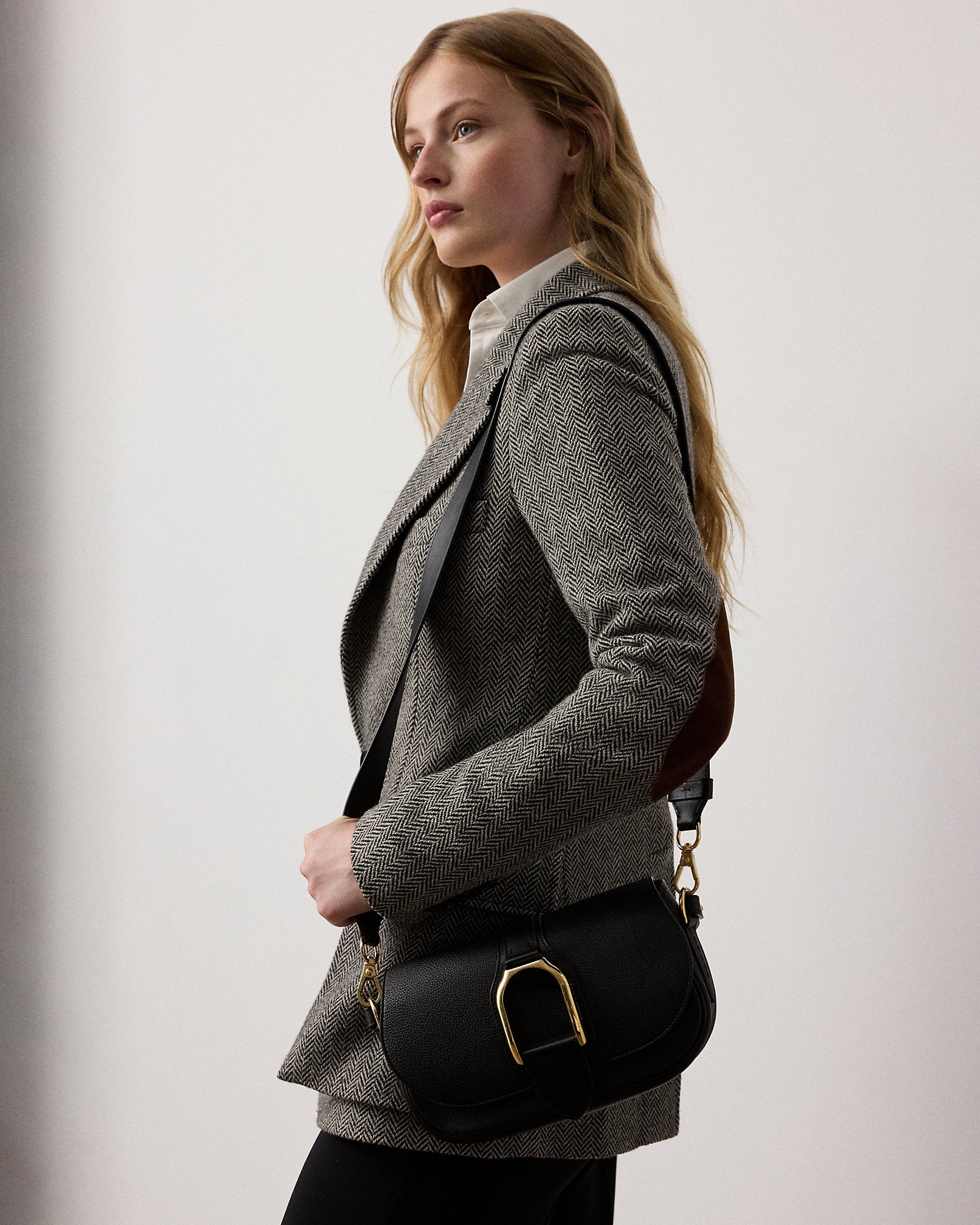 Ralph Lauren Welington Calfskin Shoulder Bag