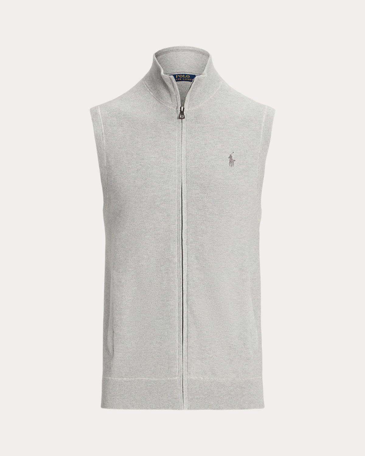 Ralph Lauren MeshKnit Cotton FullZip Sweater Vest