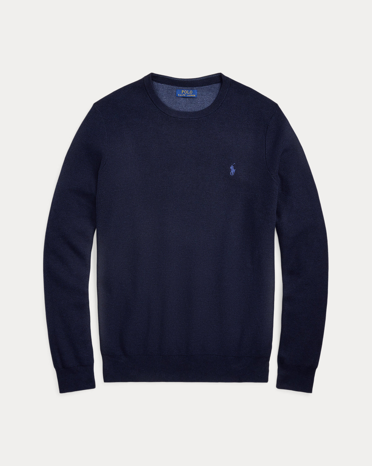 Ralph Lauren MeshKnit Cotton Crewneck Sweater