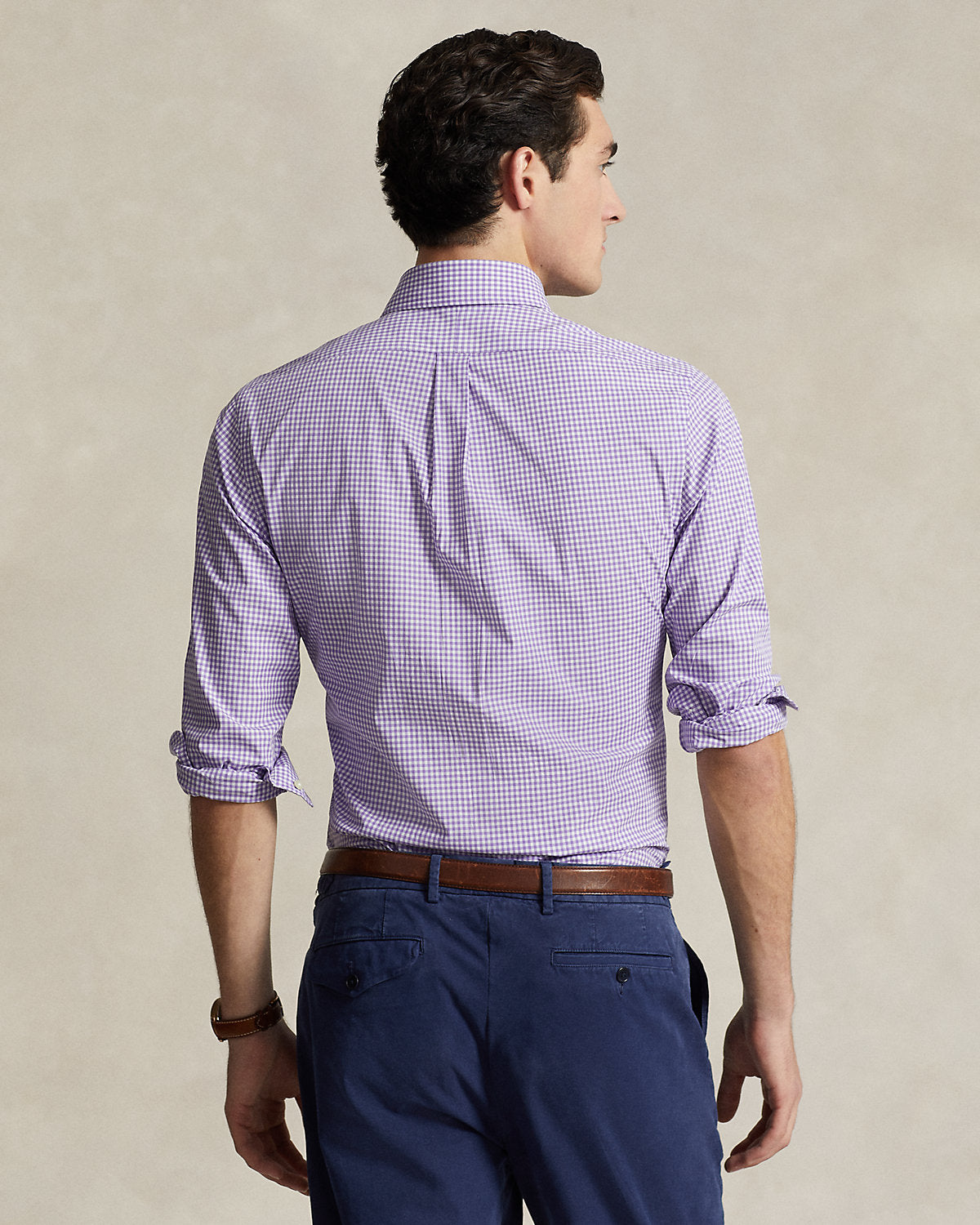 Ralph Lauren Classic Fit Gingham Stretch Poplin Shirt