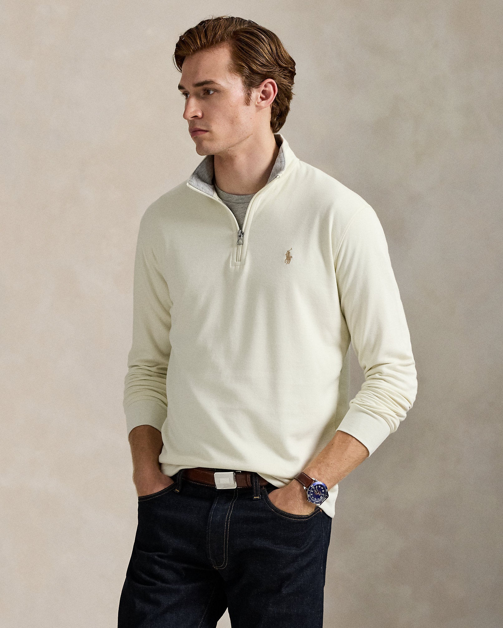 Ralph Lauren Luxury Jersey QuarterZip Pullover