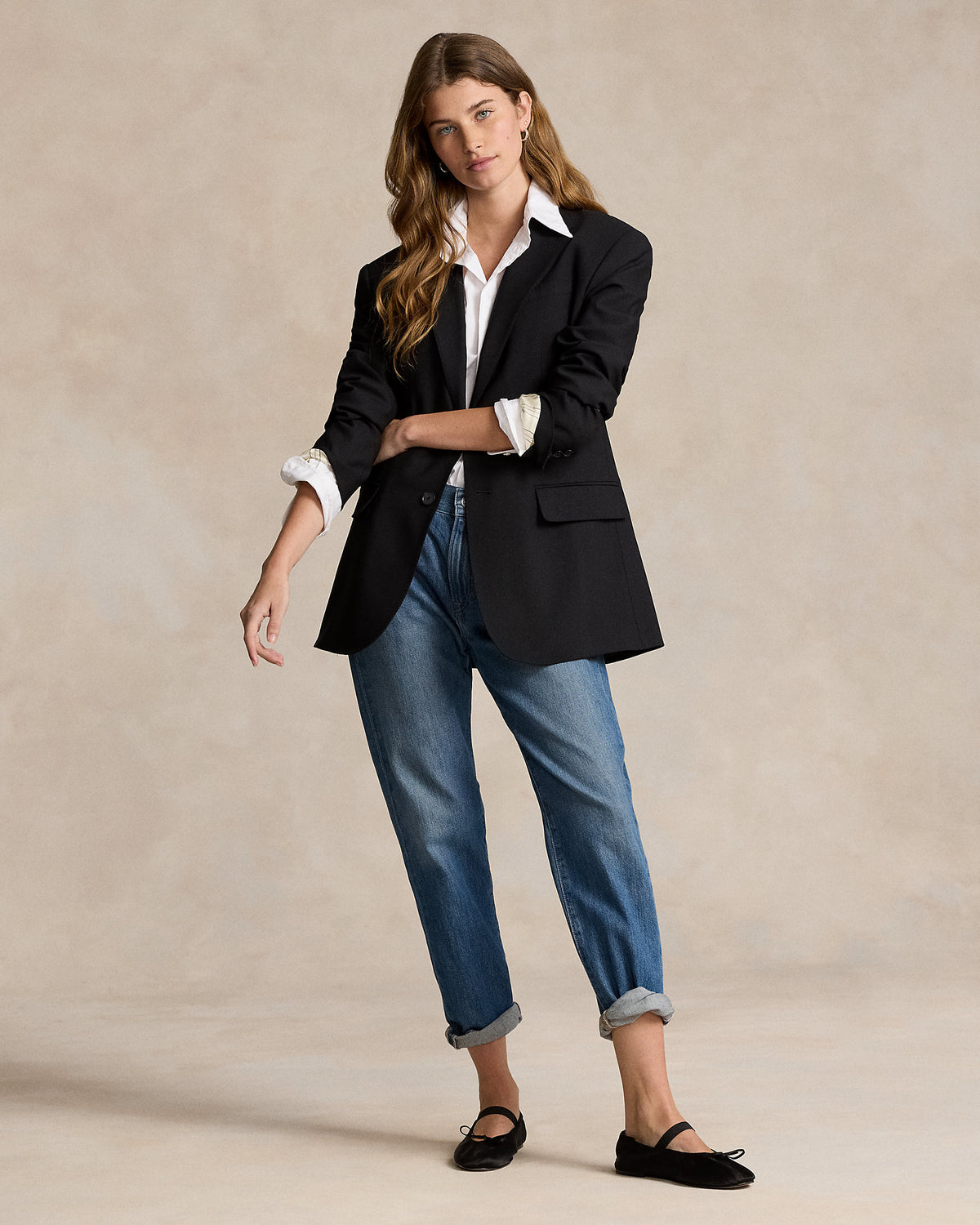 Ralph Lauren SingleBreasted Stretch Wool Blazer