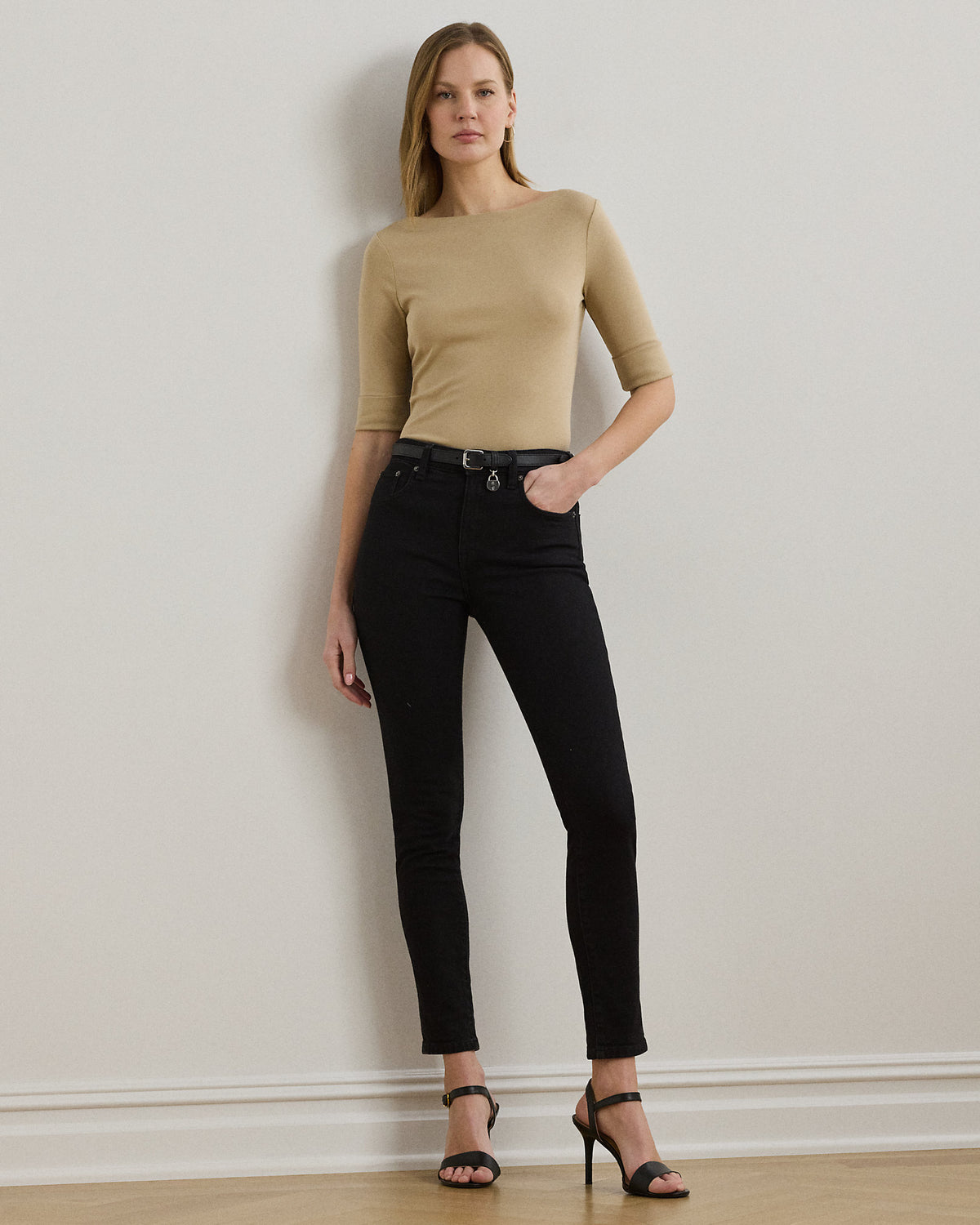 Ralph Lauren Stretch Cotton Boatneck Tee