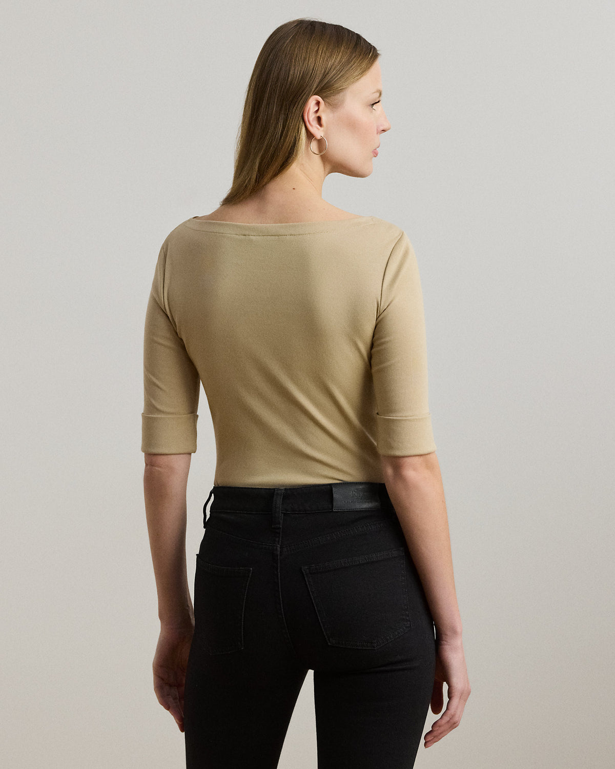 Ralph Lauren Stretch Cotton Boatneck Tee