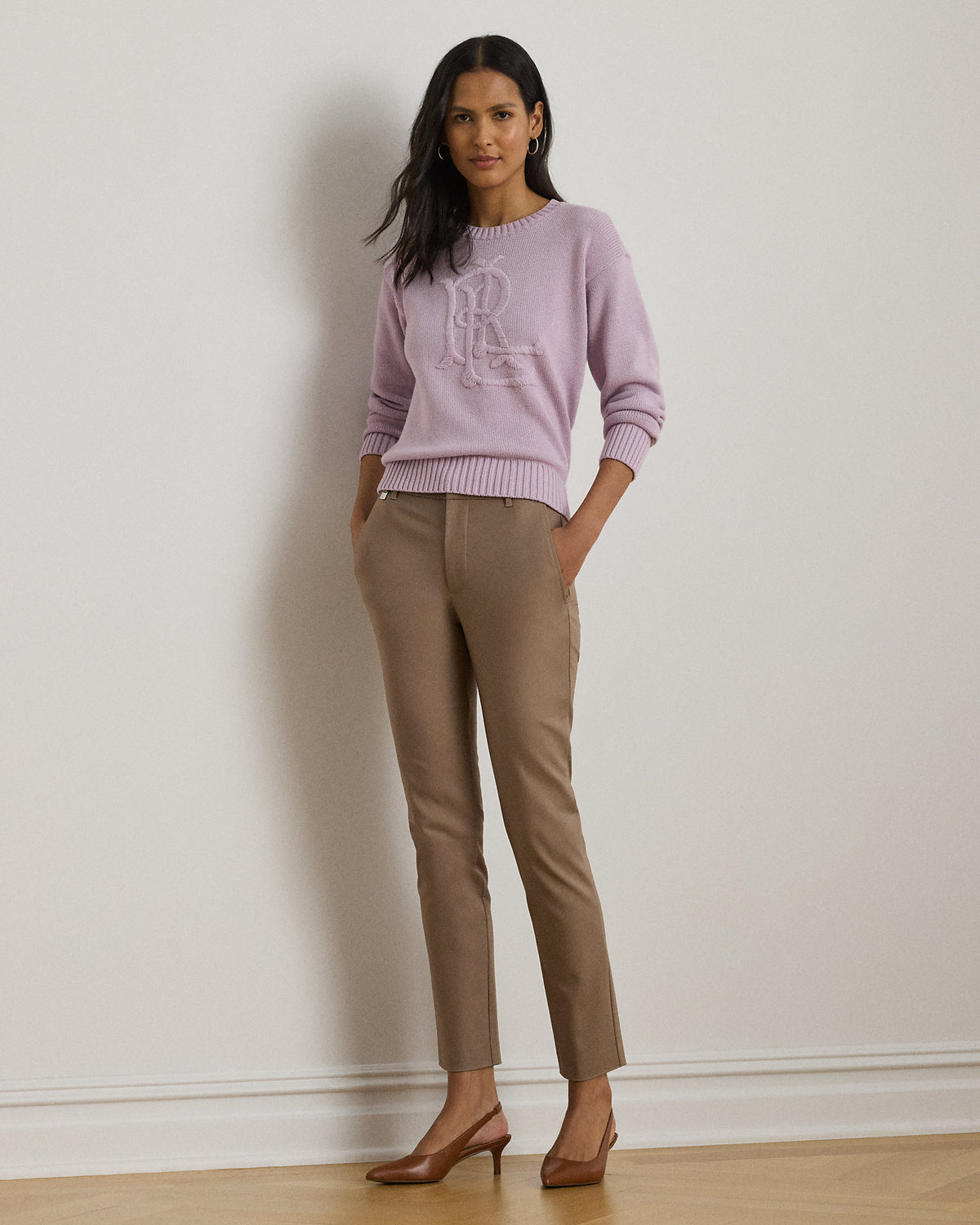Ralph Lauren DoubleFaced Stretch Cotton Pant