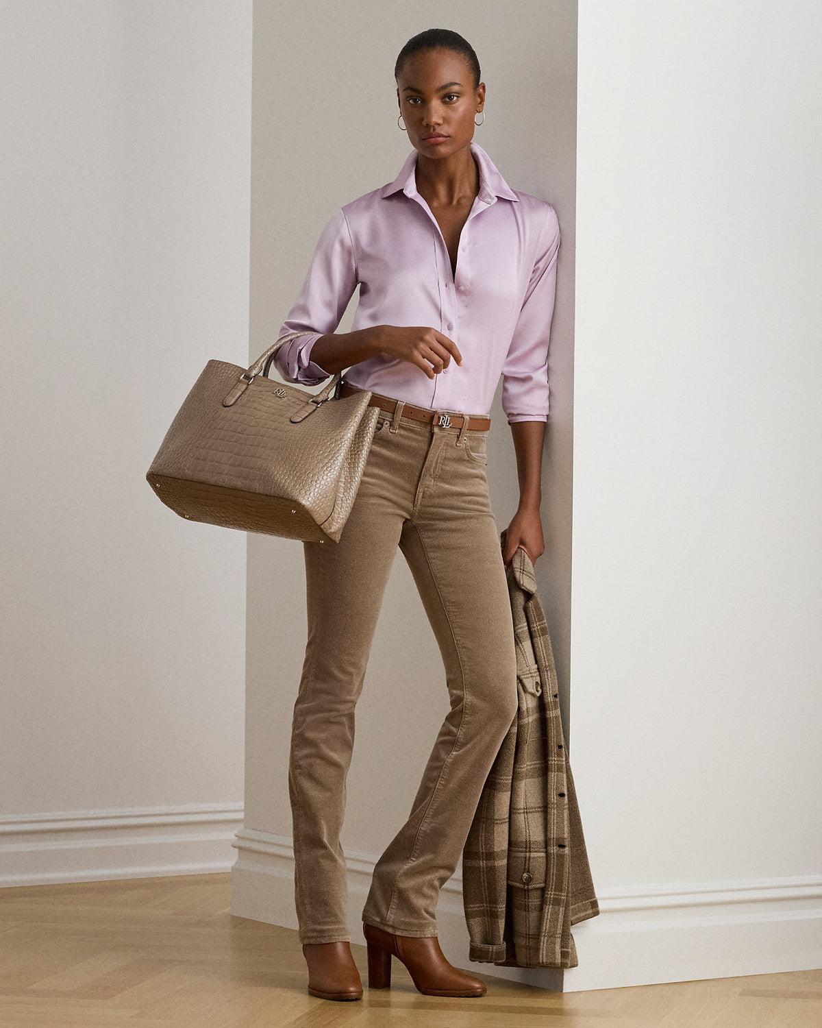 Ralph Lauren Stretch Corduroy MidRise Straight Pant