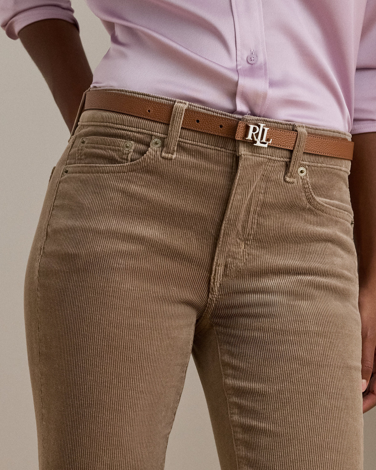 Ralph Lauren Stretch Corduroy MidRise Straight Pant