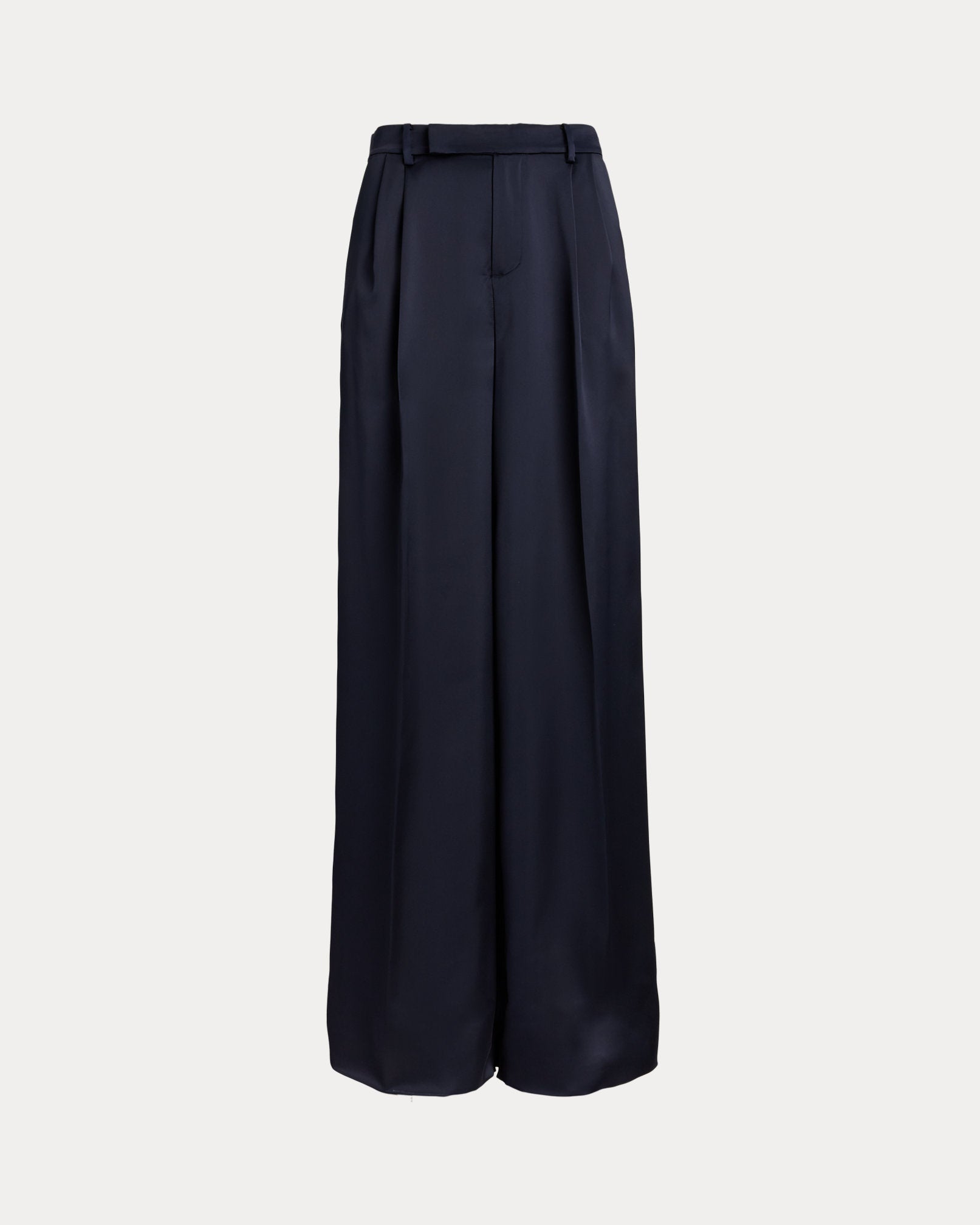 Ralph Lauren Pleated Satin Charmeuse WideLeg Pant