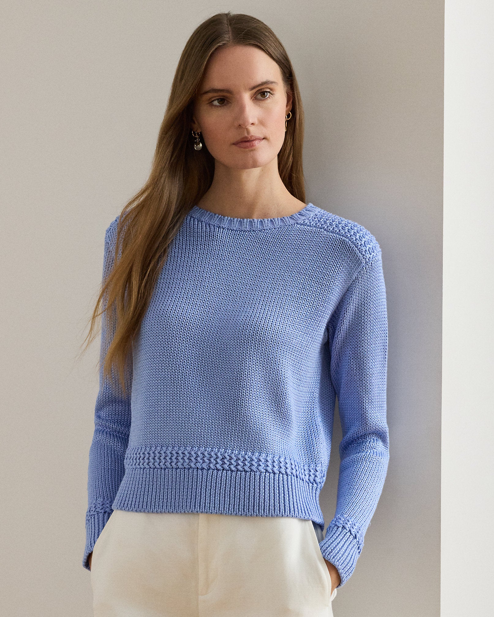Ralph Lauren CottonBlend Crewneck Sweater