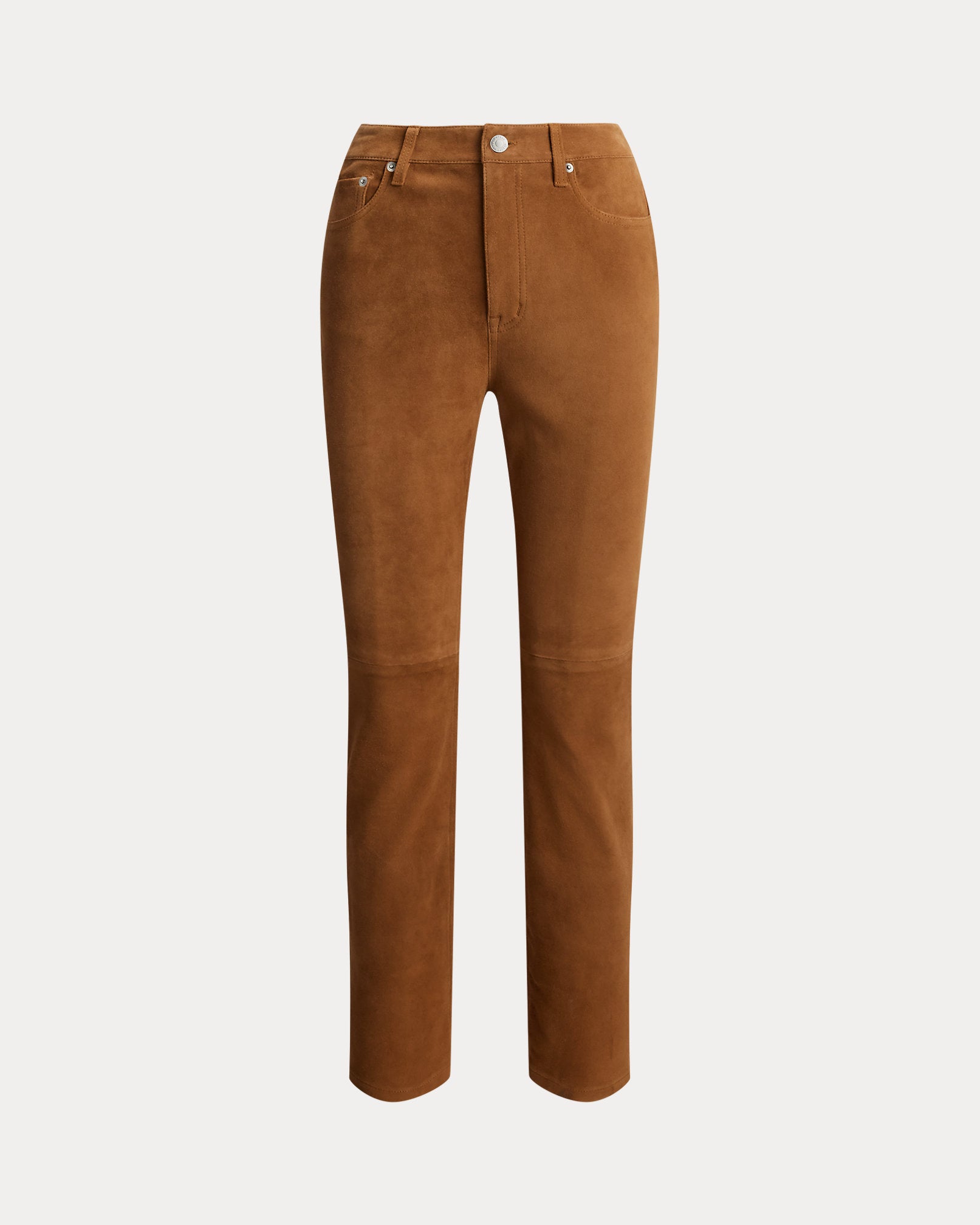 Ralph Lauren HighRise GoatSuede Straight Ankle Pant