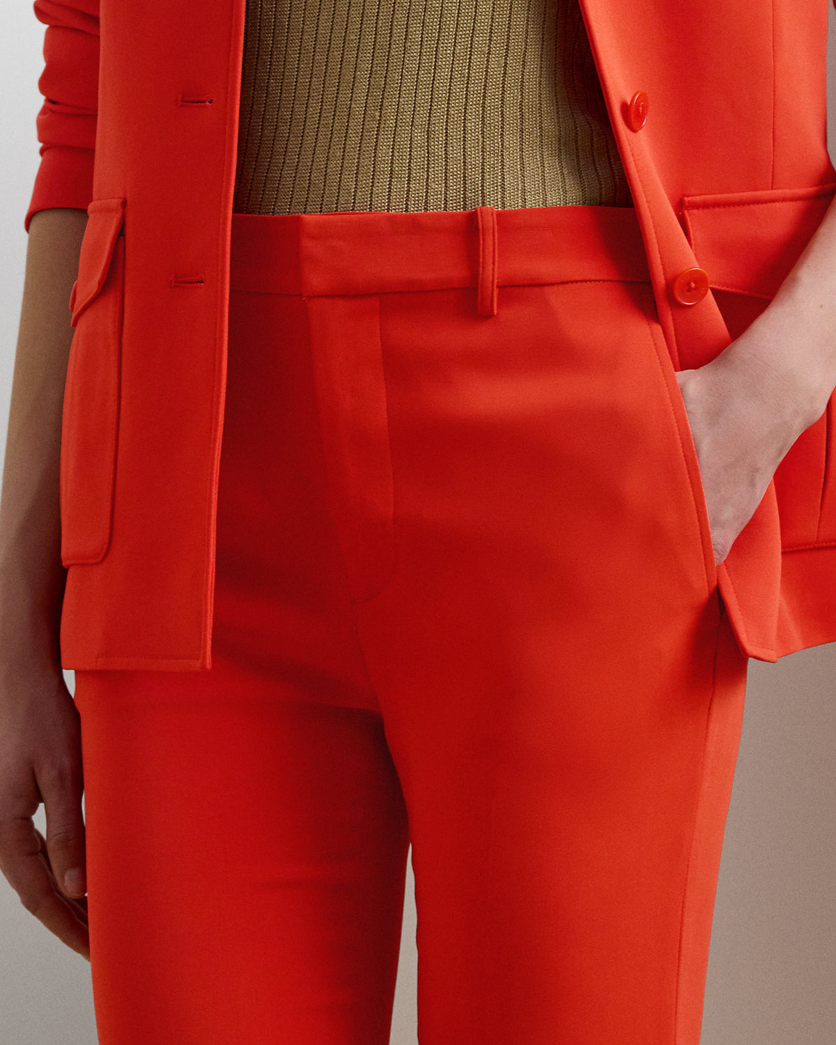 Ralph Lauren Stretch Cady Cropped Pant