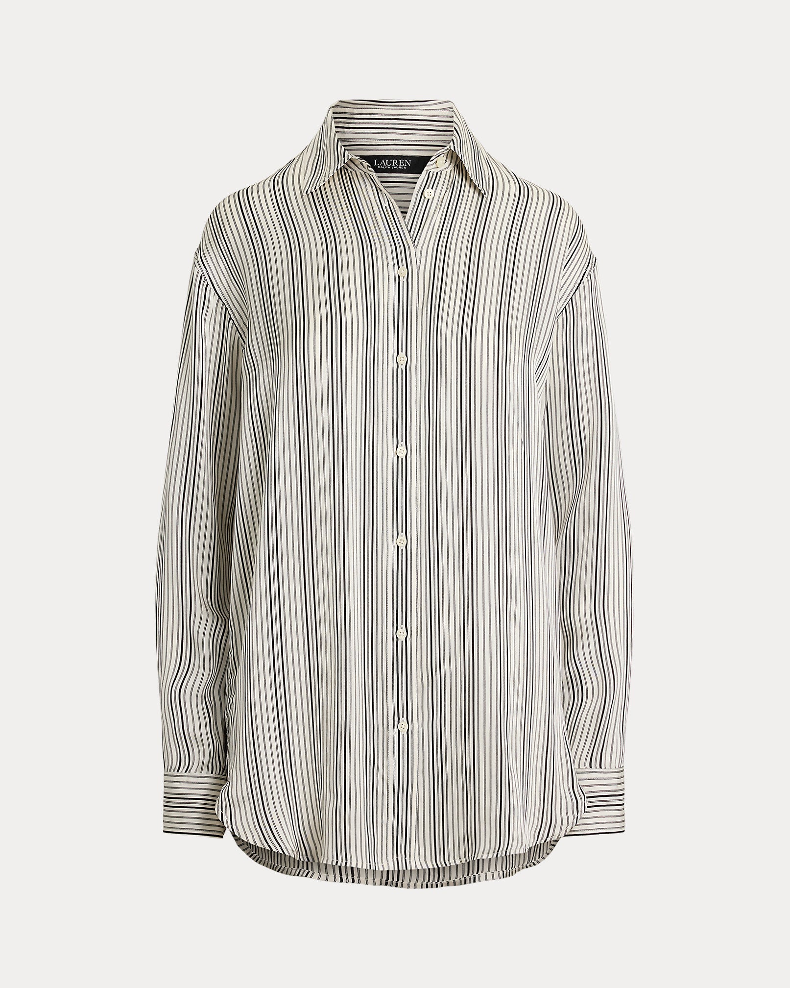Ralph Lauren Relaxed Fit Striped Satin Shirt