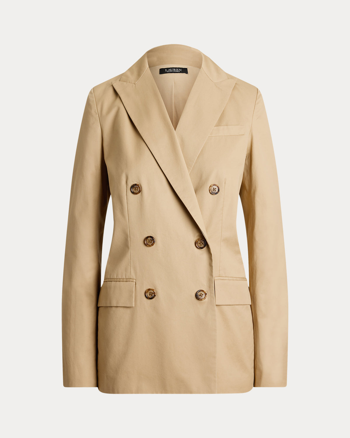 Ralph Lauren DoubleBreasted Cotton Twill Blazer